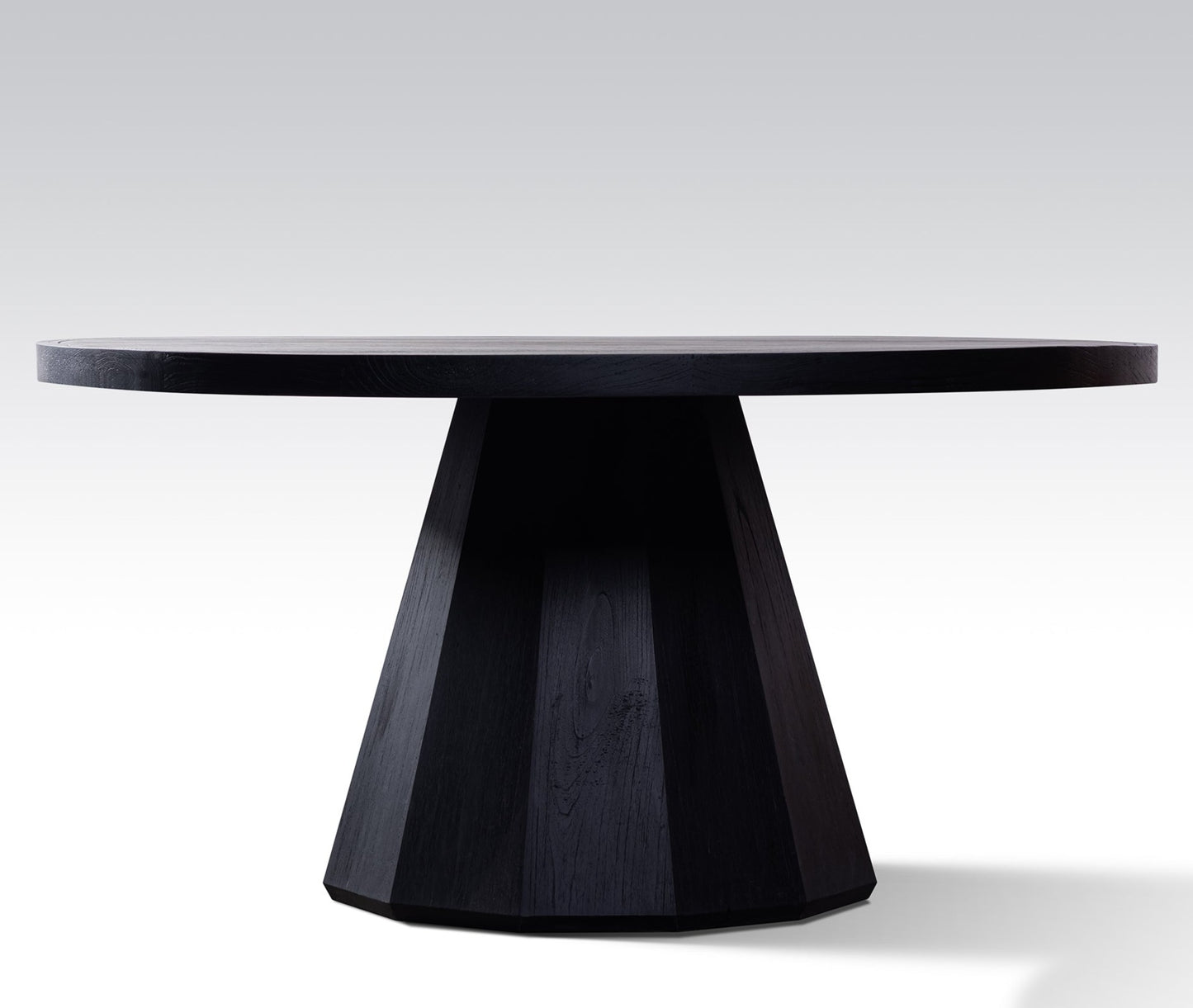 Prisma Round Solid Mindi Wood Dining Table Black (3 Sizes)