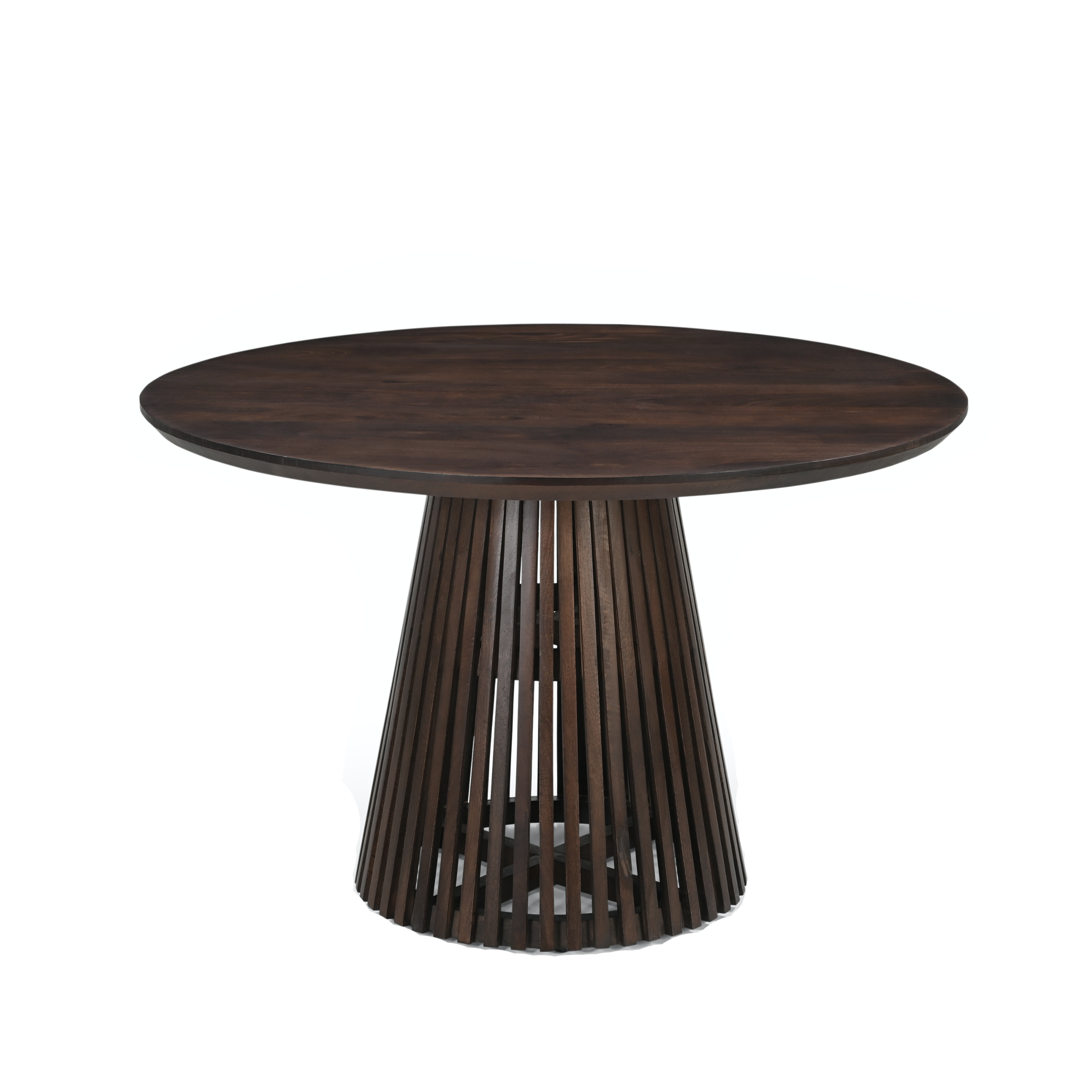 Remi Round Solid Mango Wood Dining Table Walnut (4 Sizes)