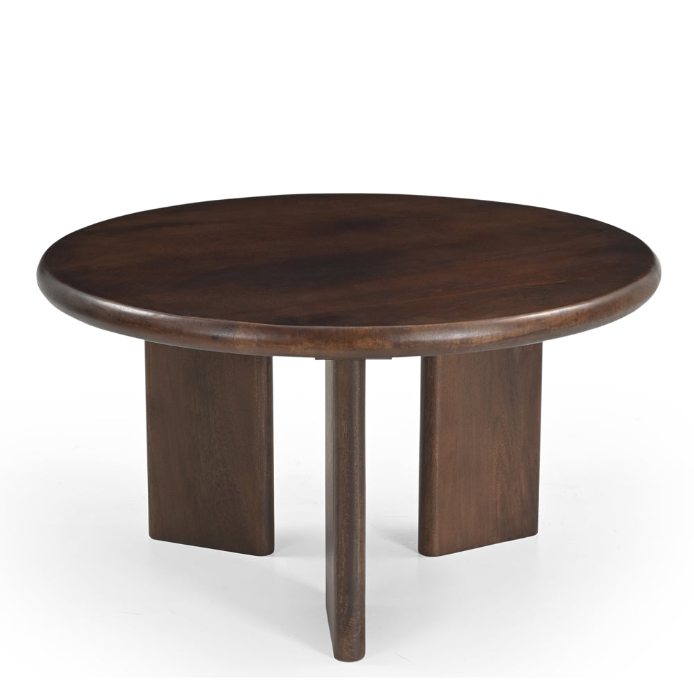 Alma Solid Mango Wood Coffee Table Walnut (2 Sizes)