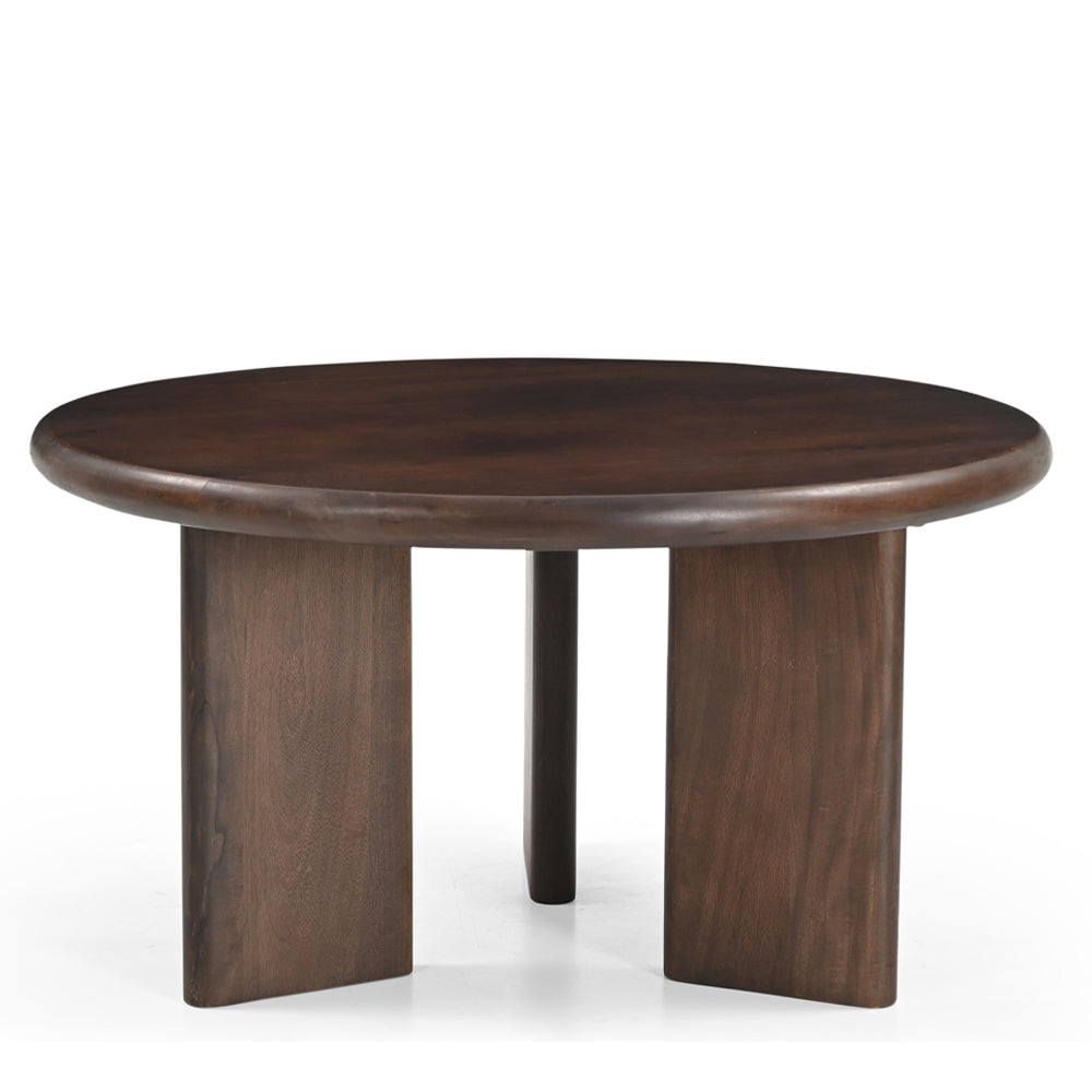 Alma Solid Mango Wood Coffee Table Walnut (2 Sizes)