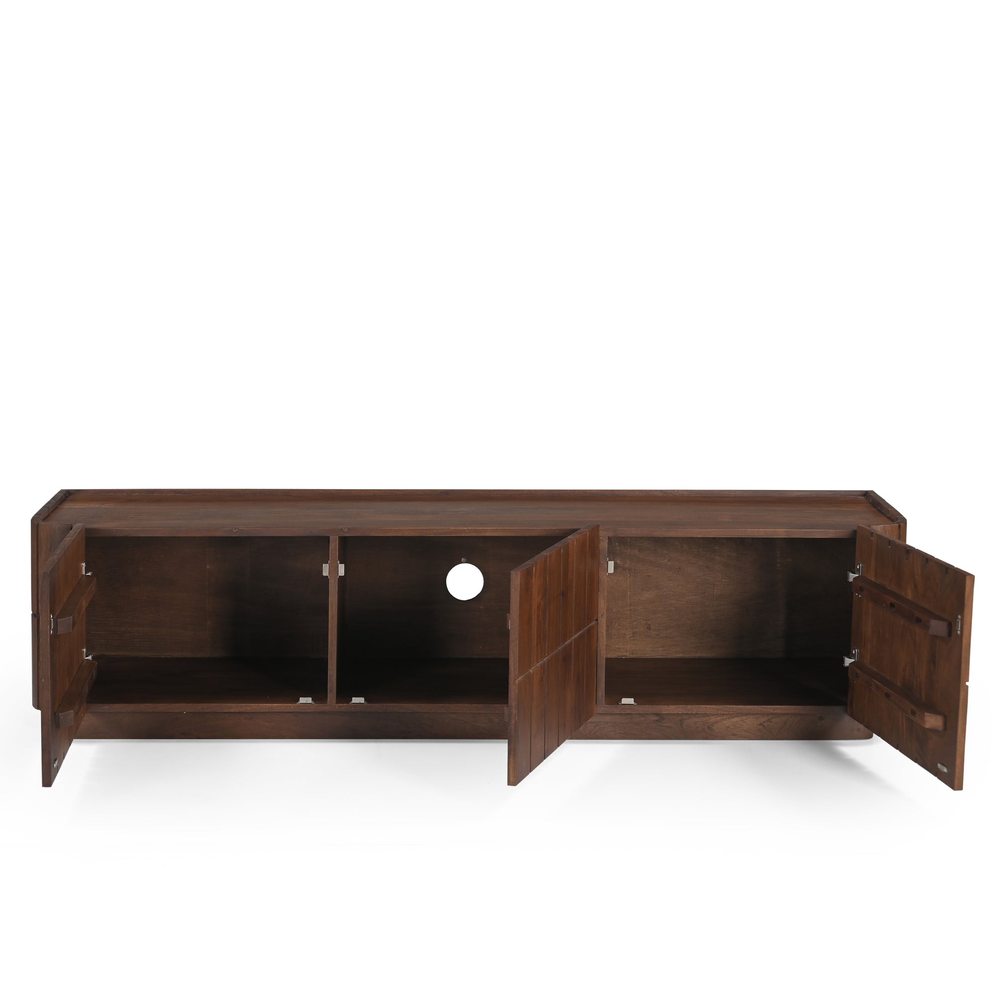 Roka Solid Acacia Wood TV Stand in Brown (163cm)