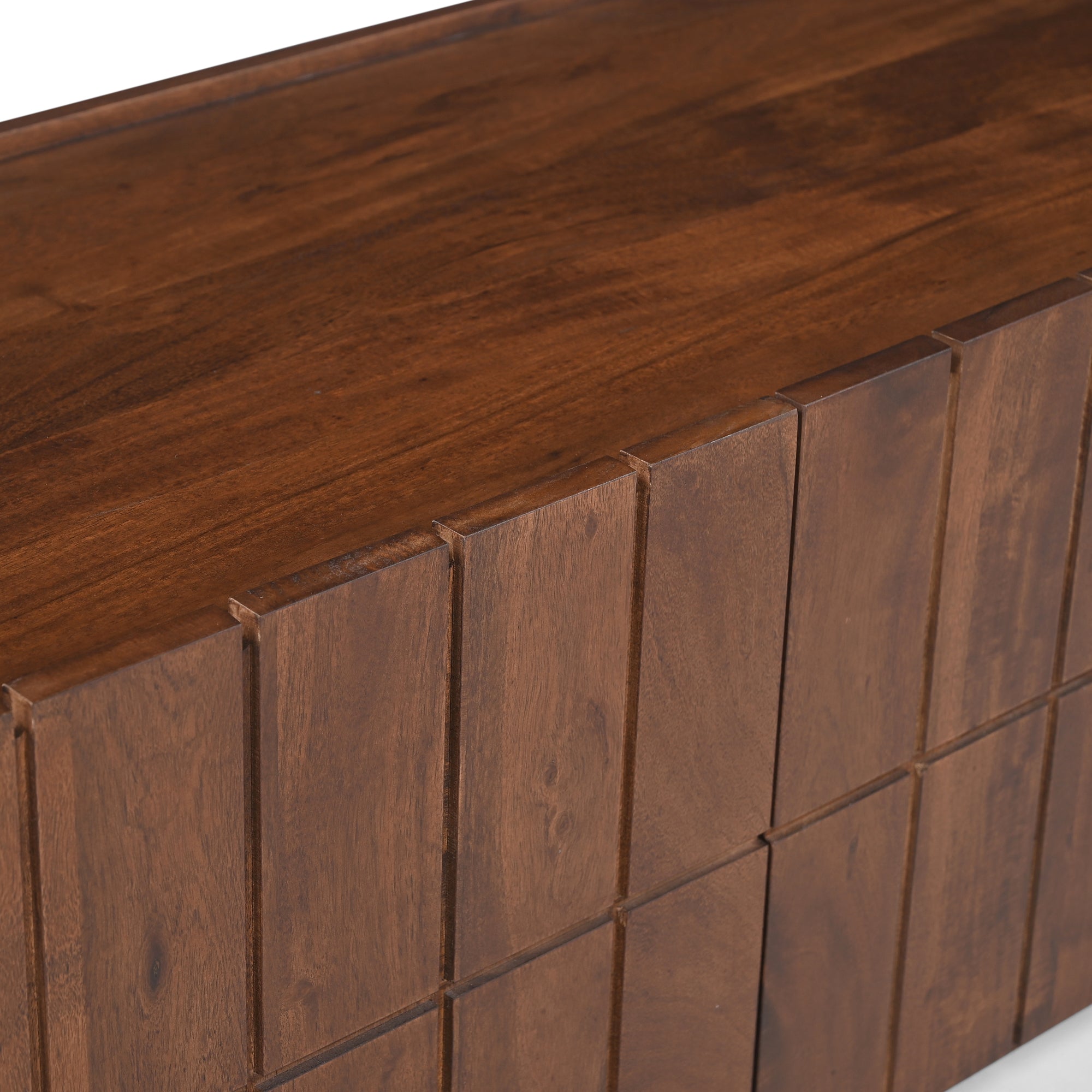 Roka Solid Acacia Wood TV Stand in Brown (163cm)