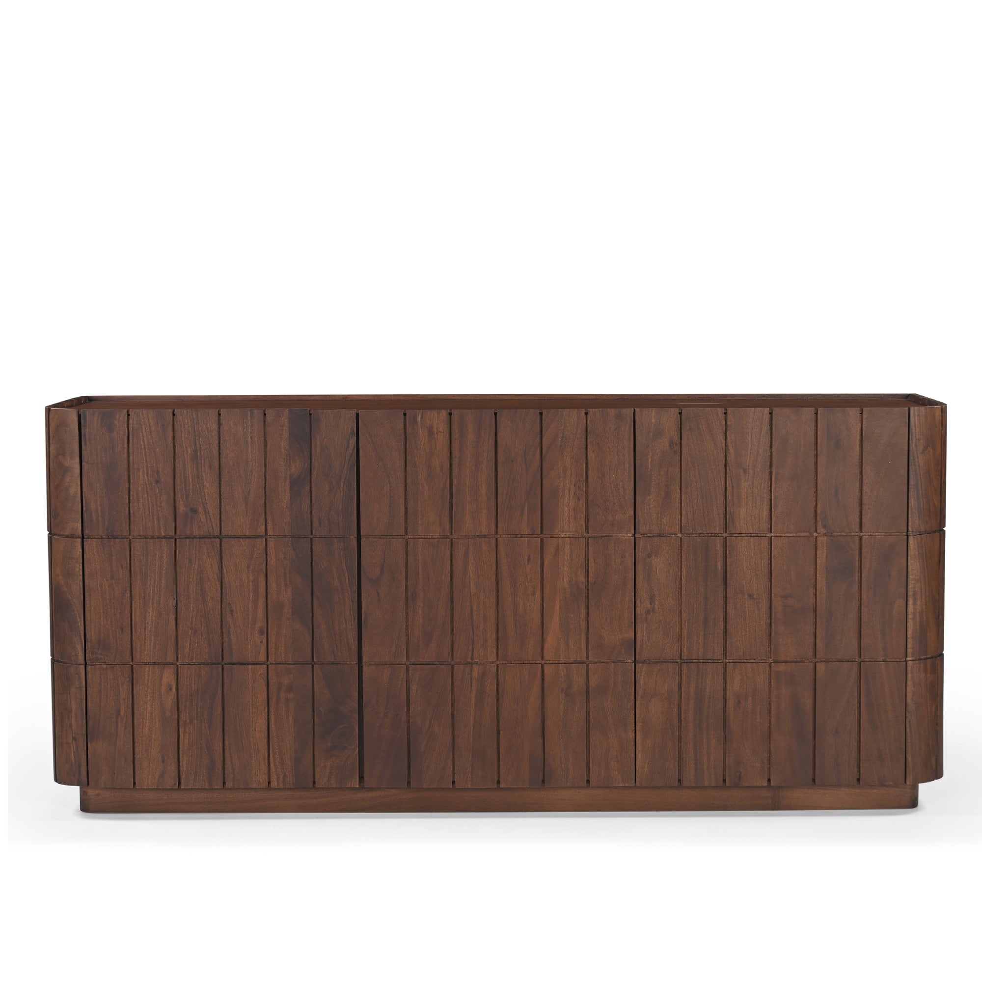 Roka Solid Acacia Wood Large Sideboard Brown