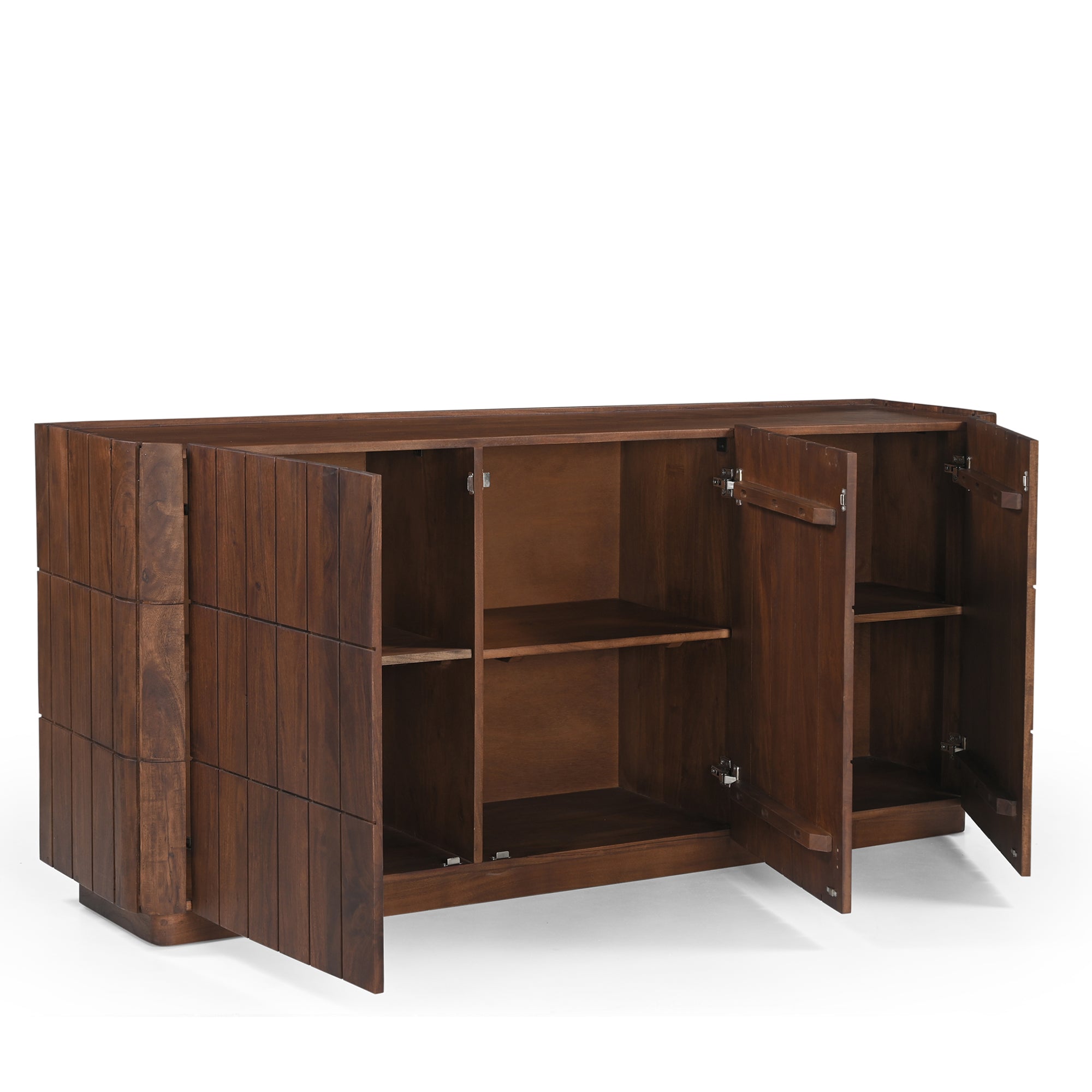 Roka Solid Acacia Wood Large Sideboard Brown (163cm)