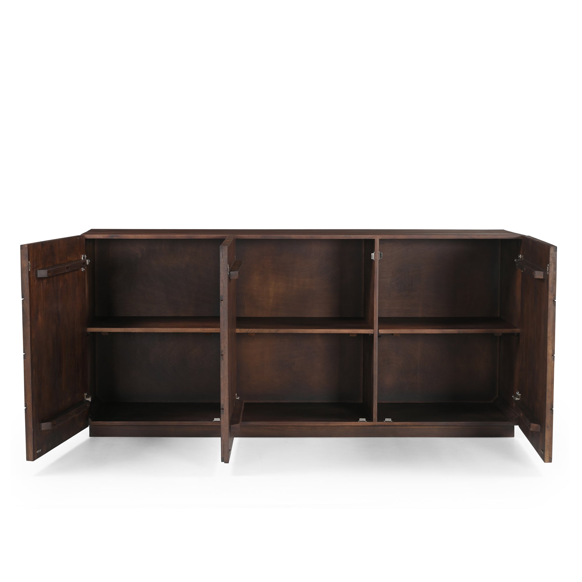 Monaco Solid Acacia Wood Large Sideboard Brown (163cm)