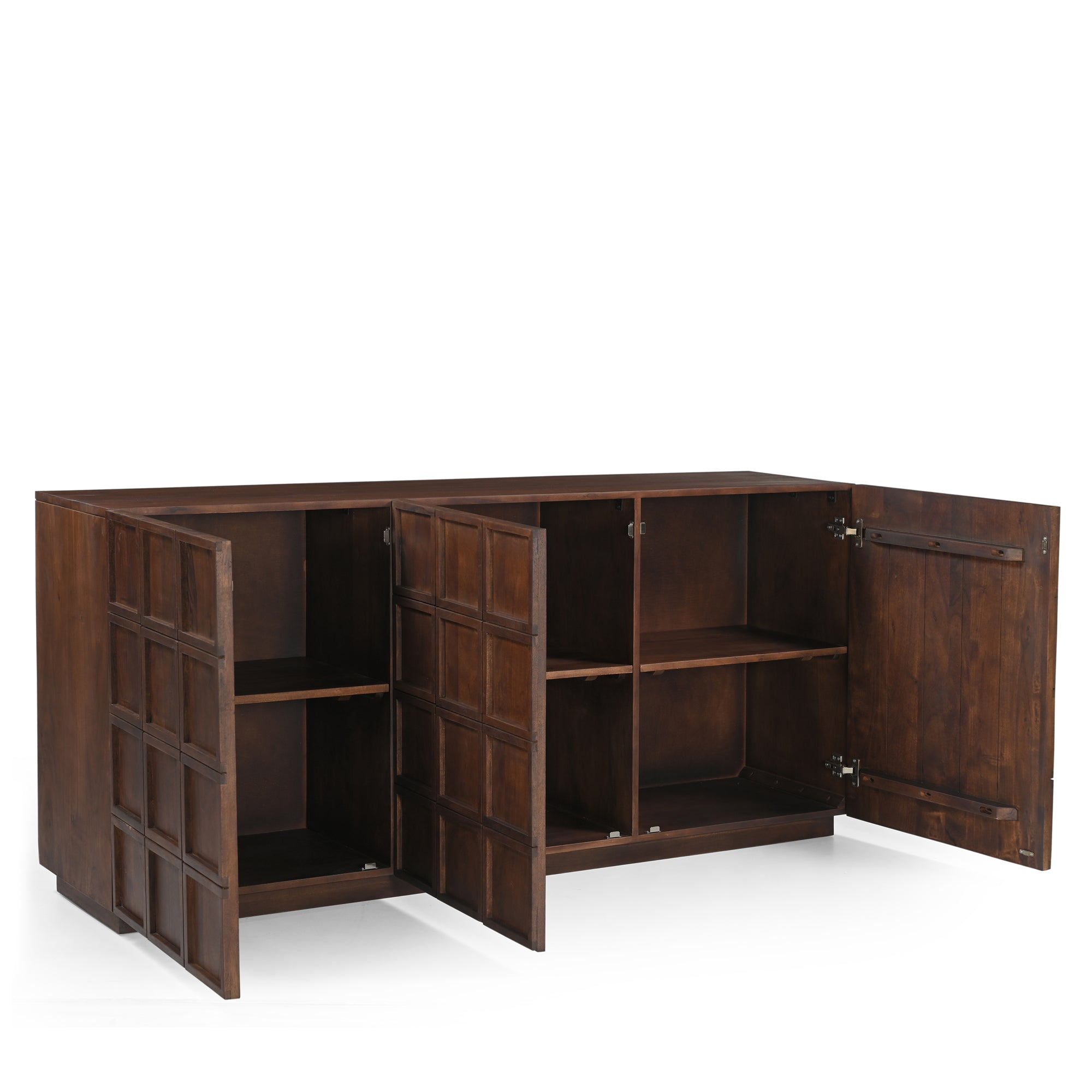Monaco Solid Acacia Wood Large Sideboard Brown (163cm)