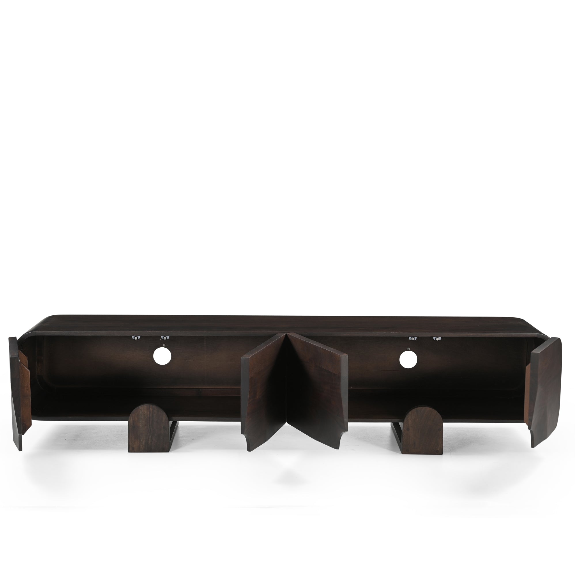 Como Solid Acacia Wood TV Stand in Espresso Walnut (180cm)