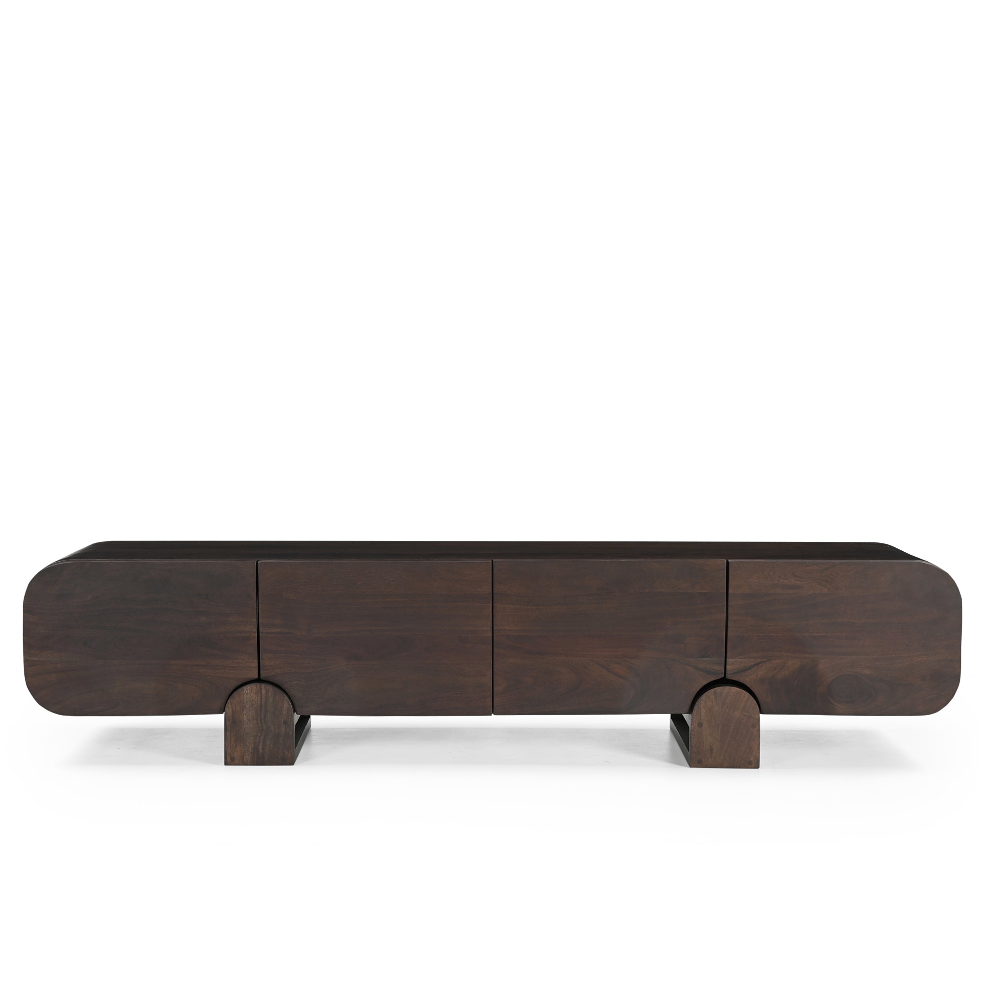 Como Solid Acacia Wood TV Stand in Espresso Walnut (180cm)