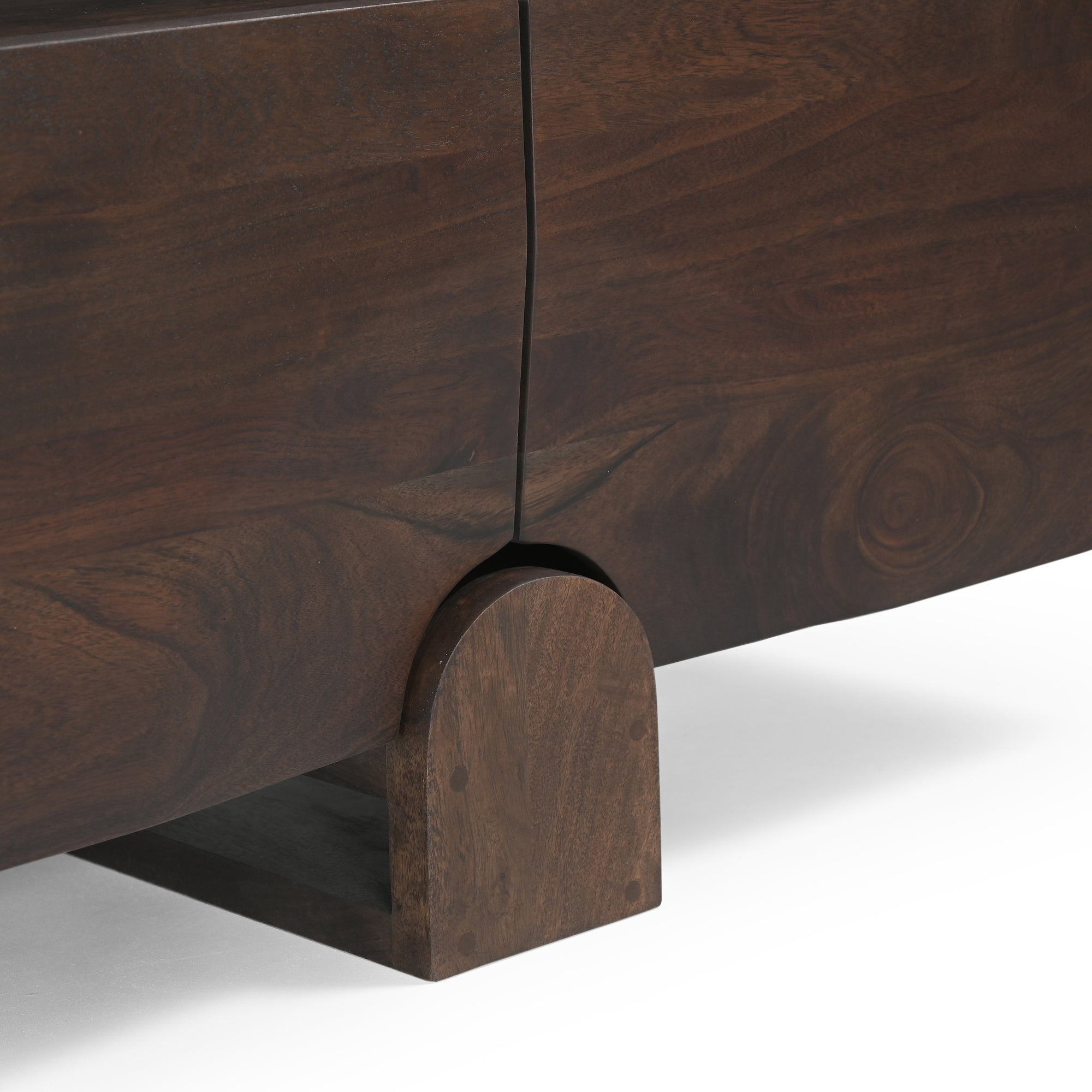 Como Solid Acacia Wood TV Stand in Espresso Walnut (180cm)