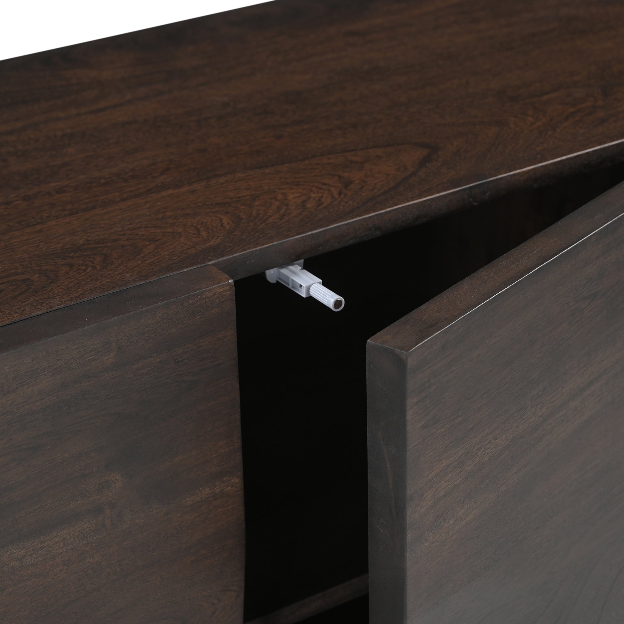 Como Solid Acacia Wood Large Sideboard Espresso Walnut