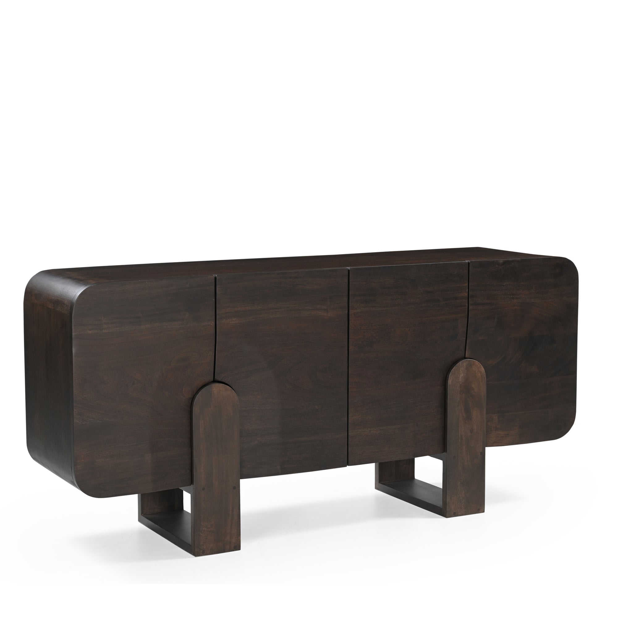 Como Solid Acacia Wood Large Sideboard Espresso Walnut