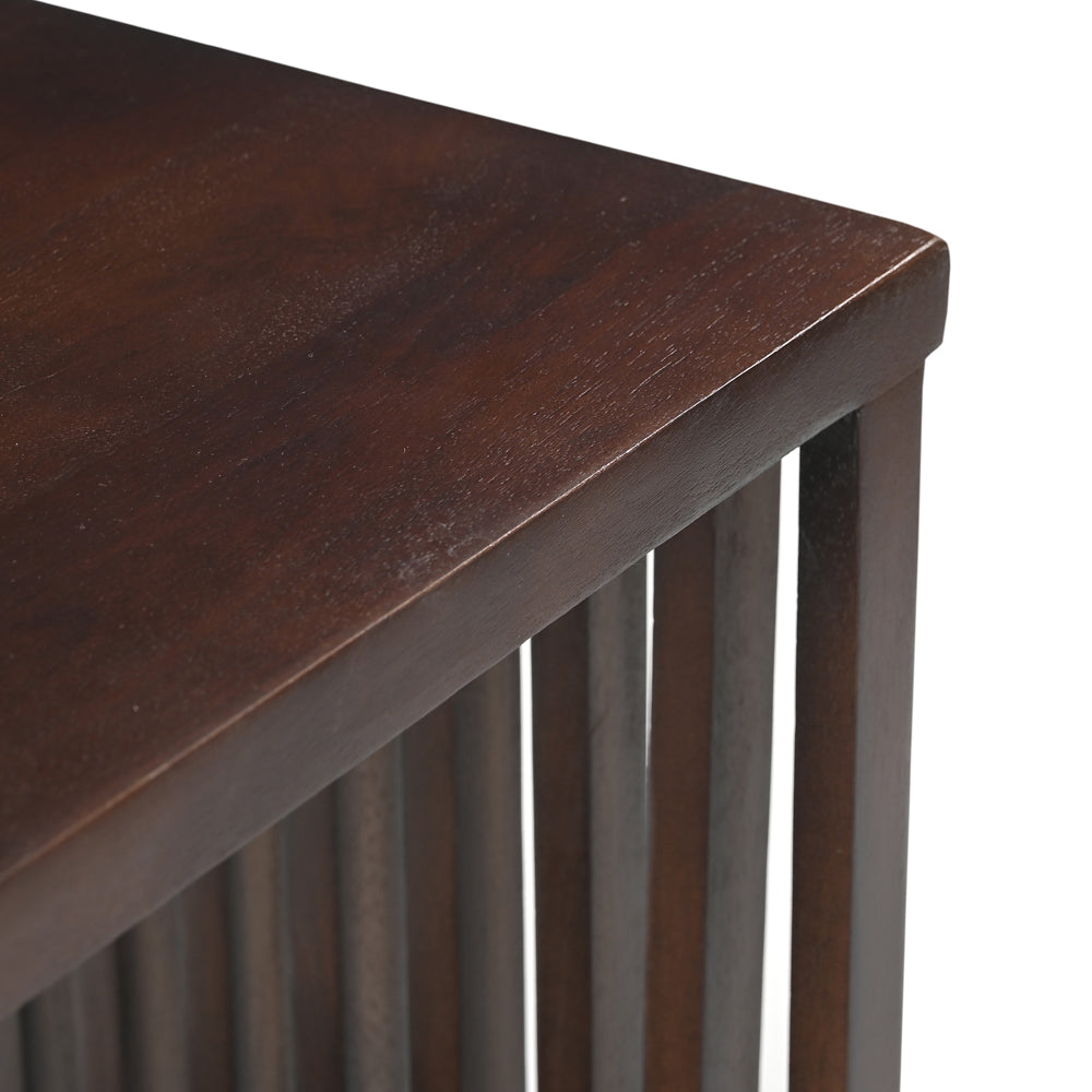 Kaia Solid Mango Wood Side Table Walnut