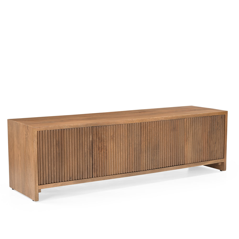 Jacob Solid Mango Wood TV Stand Light Brown (2 Sizes)