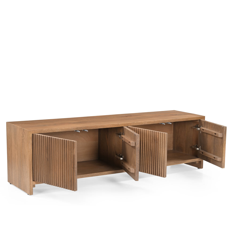 Jacob Solid Mango Wood TV Stand Light Brown (2 Sizes)