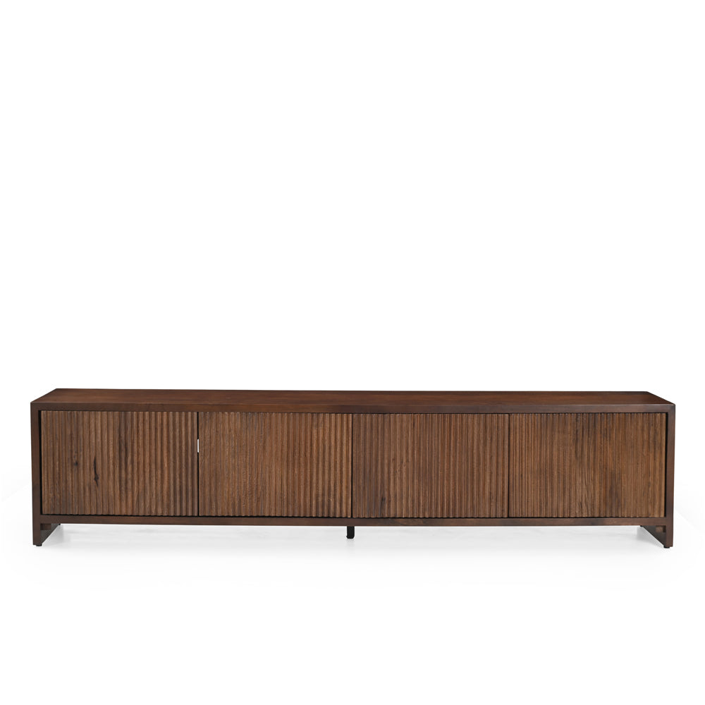 Jacob Solid Mango Wood TV Stand Dark Brown (2 Sizes)