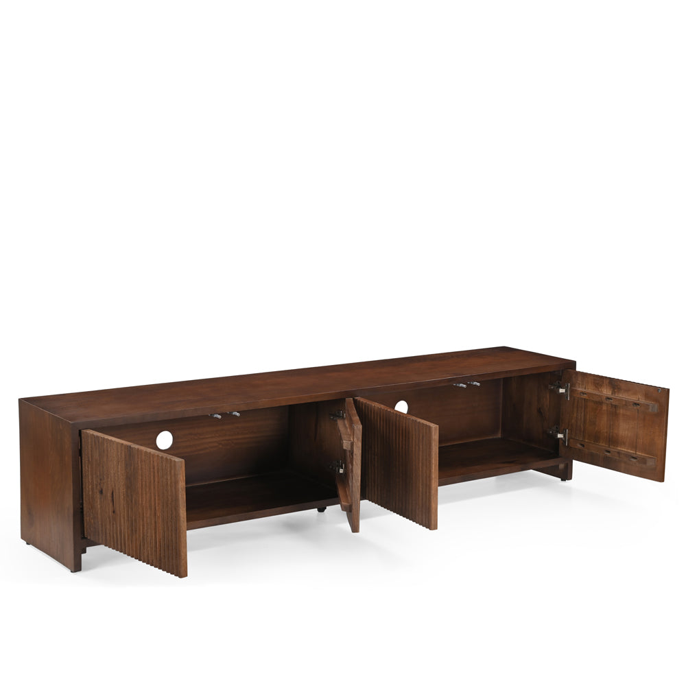 Jacob Solid Mango Wood TV Stand Dark Brown (2 Sizes)