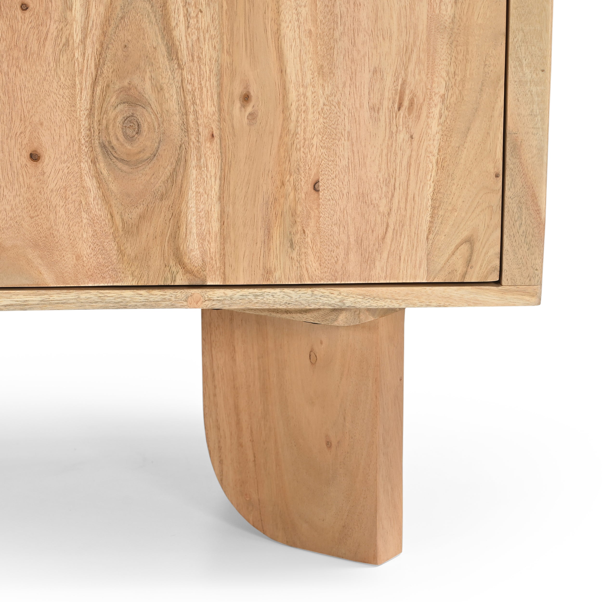 Akira Solid Acacia Wood Large Sideboard in Natural