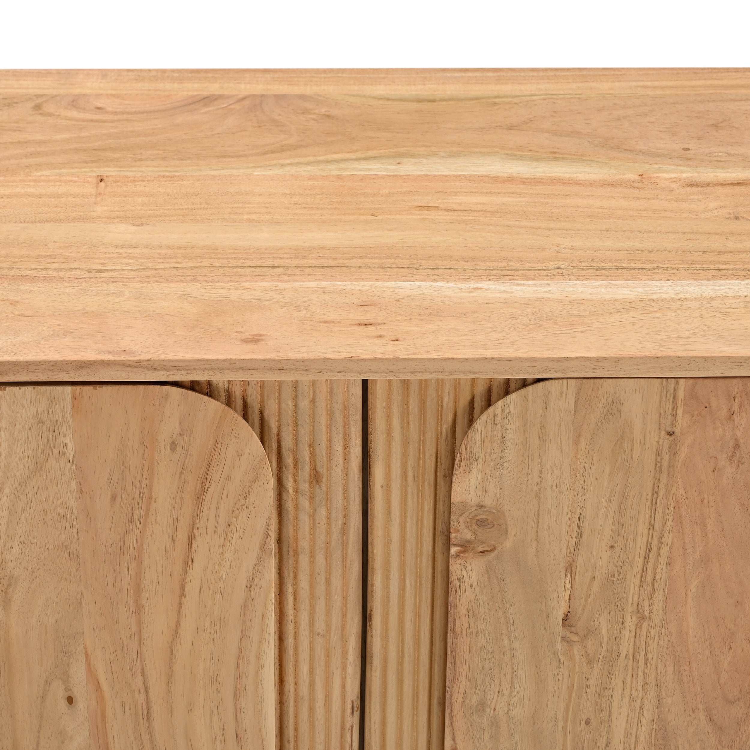 Akira Solid Acacia Wood Large Sideboard in Natural