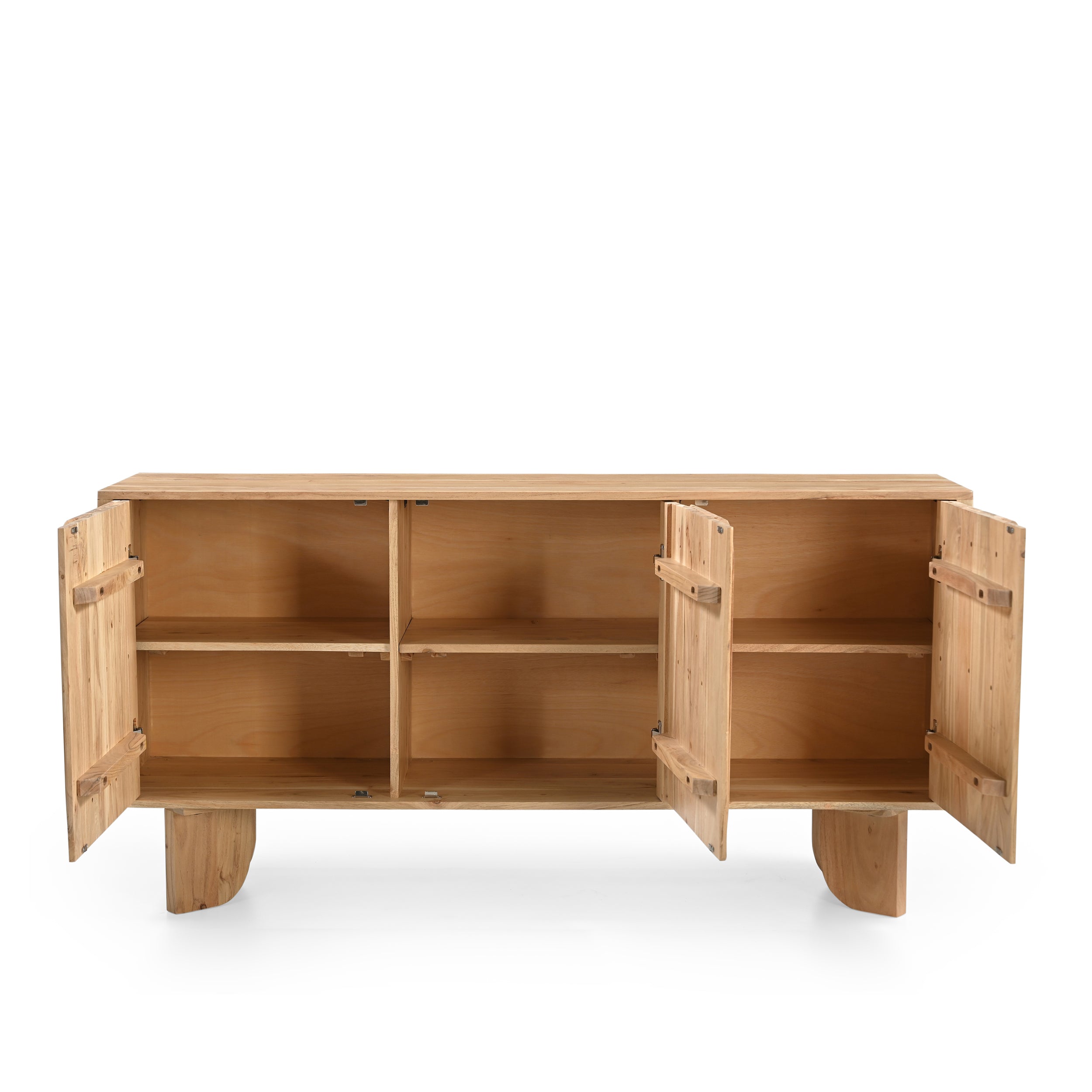 Akira Solid Acacia Wood Large Sideboard in Natural