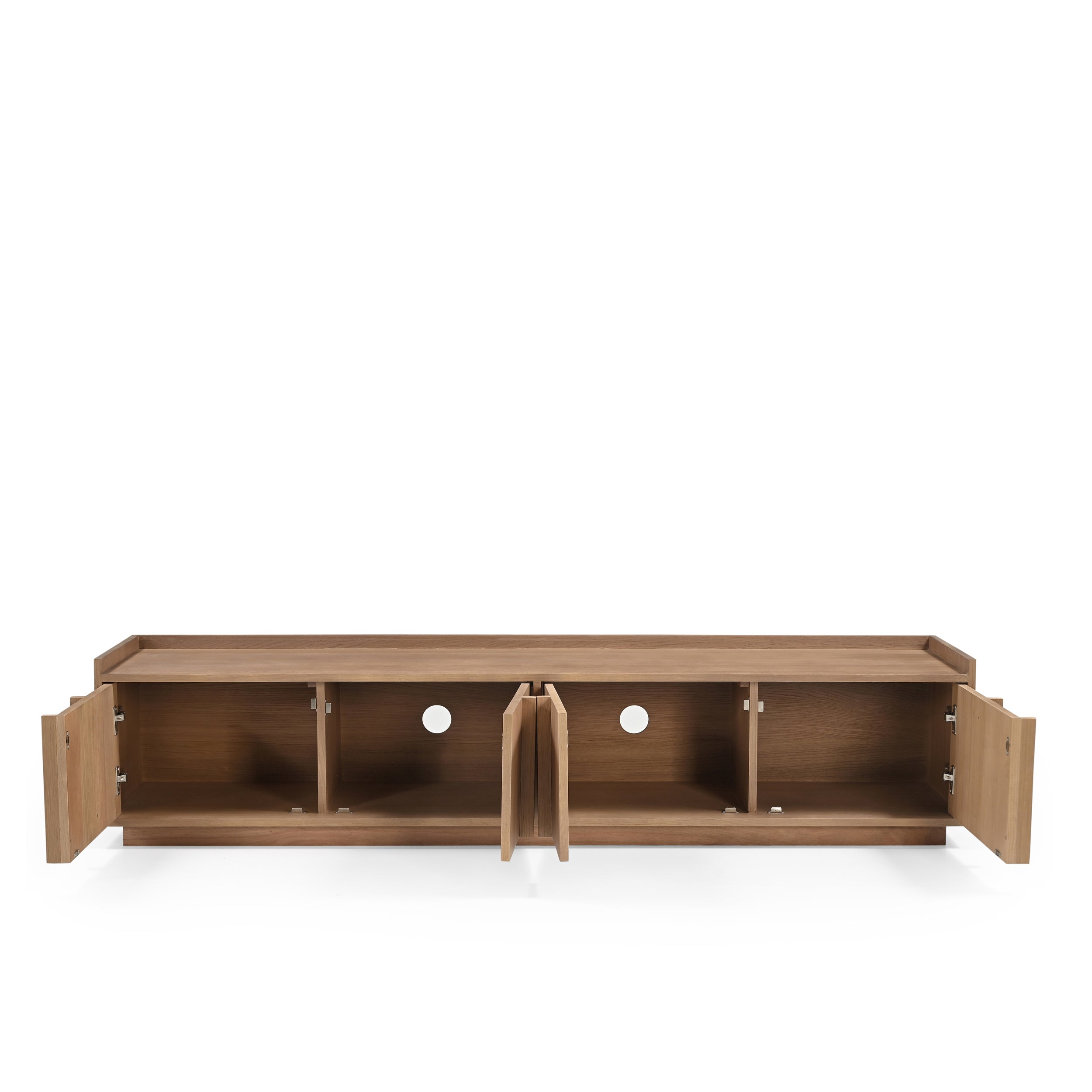 Kyoto Large 4 Door TV Stand in Natural Smoked Oak (180cm)
