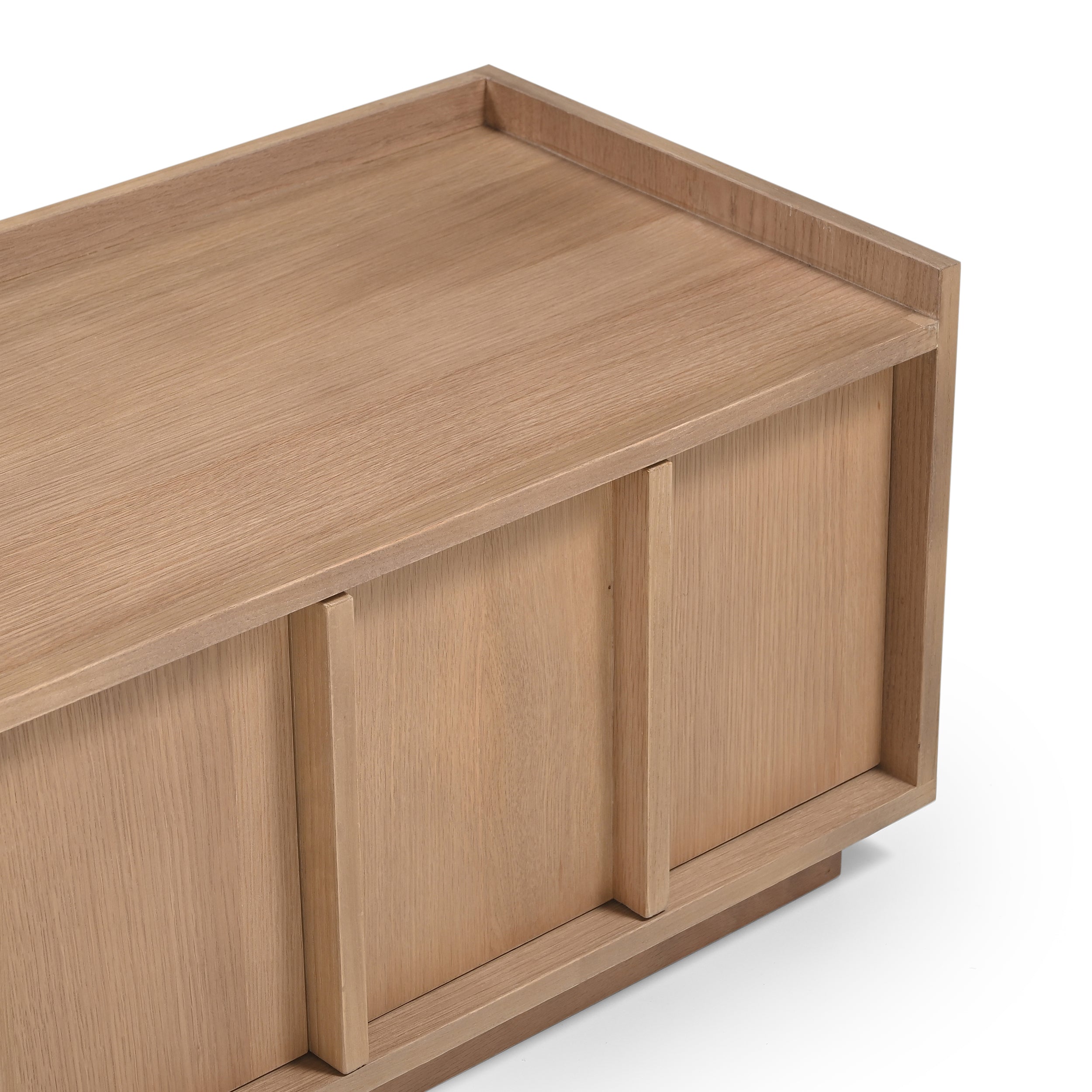 Kyoto Large 4 Door TV Stand in Natural Smoked Oak (180cm)