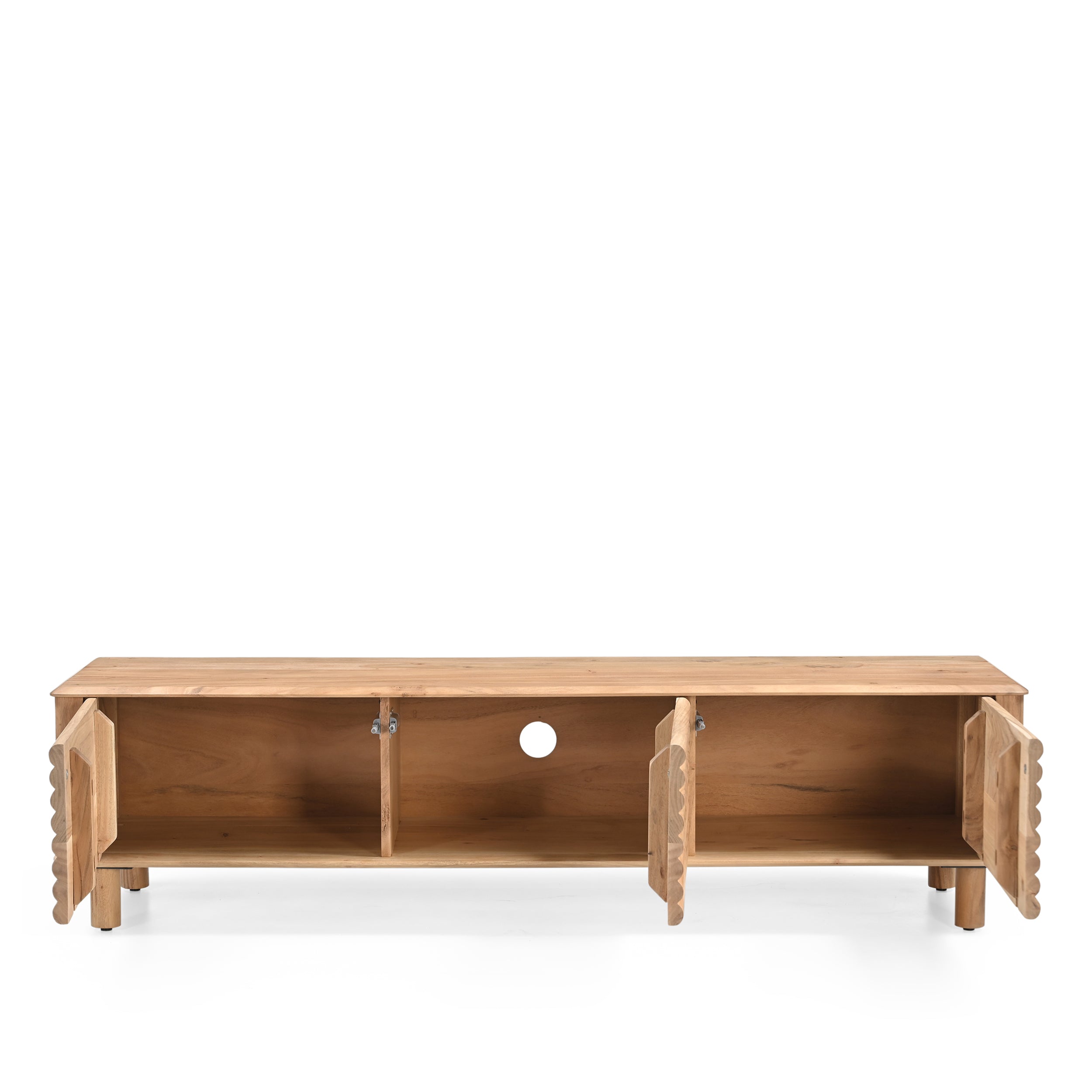 Kiso Solid Acacia Wood TV Stand (160cm)
