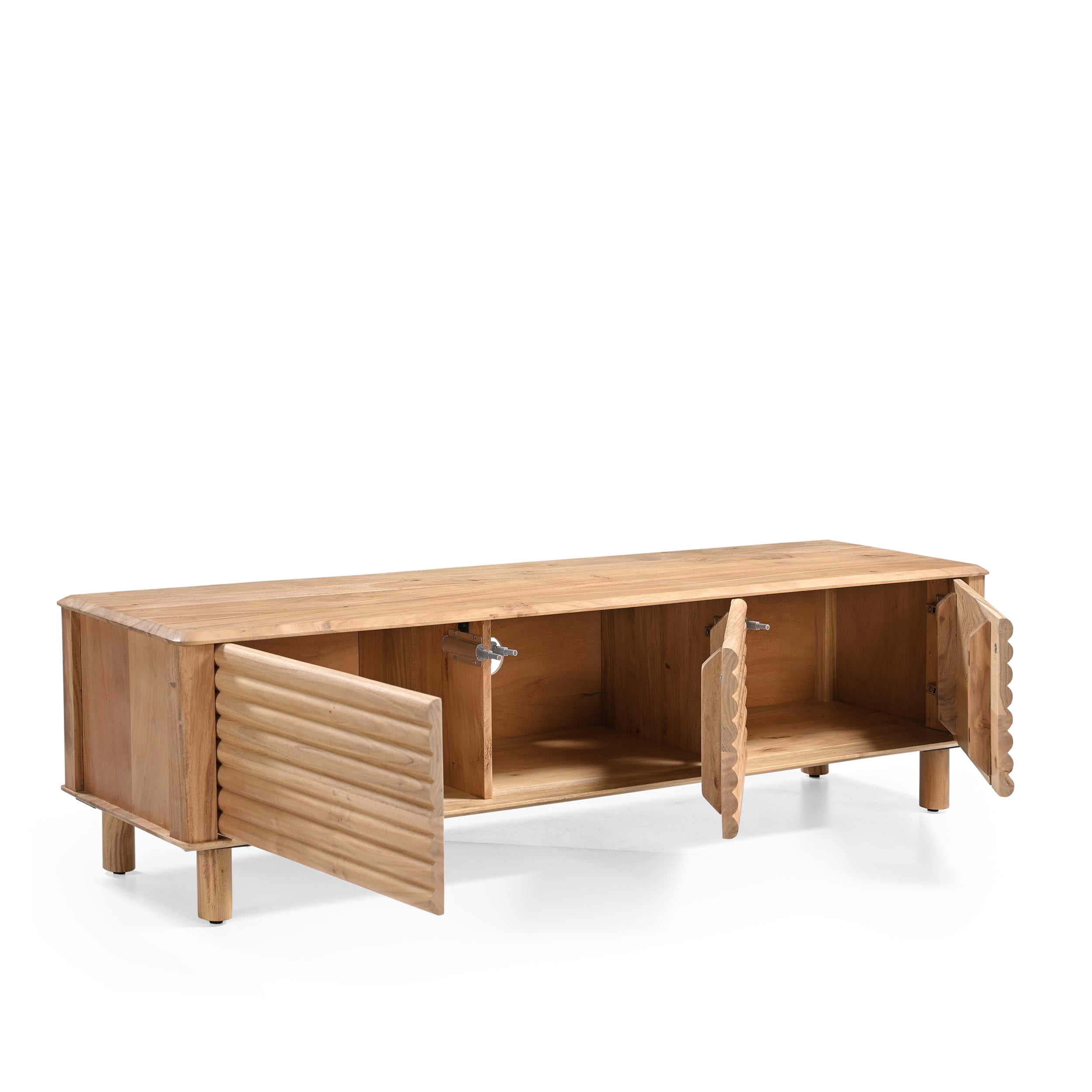 Kiso Solid Acacia Wood TV Stand (160cm)