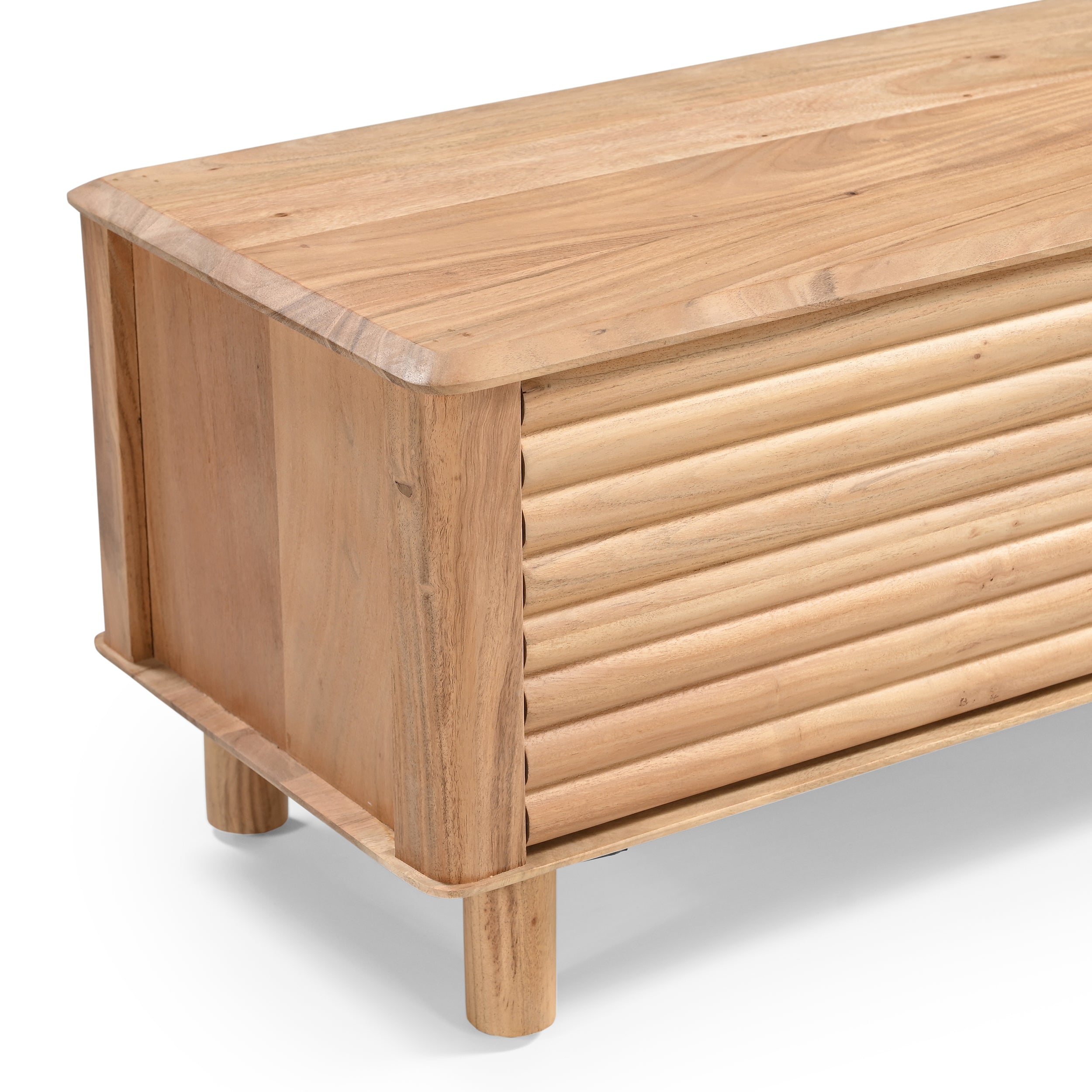 Kiso Solid Acacia Wood TV Stand (160cm)