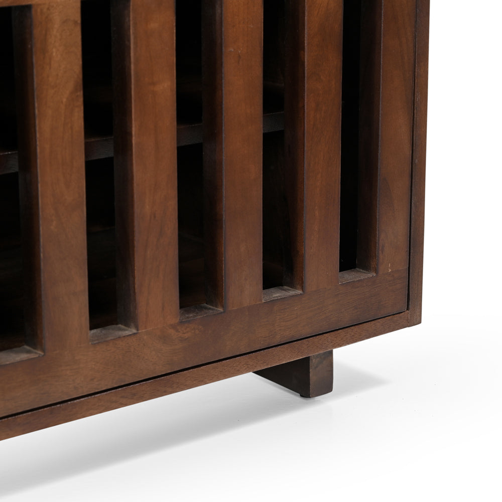 Caleb Solid Mango Wood TV Stand in Dark Brown (4 Sizes)