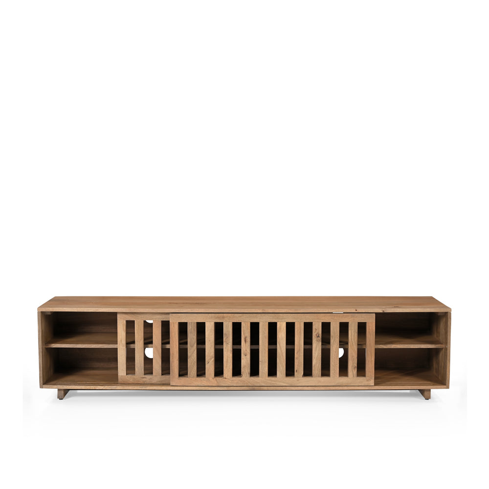 Caleb Solid Mango Wood TV Stand in Light Brown (4 Sizes)