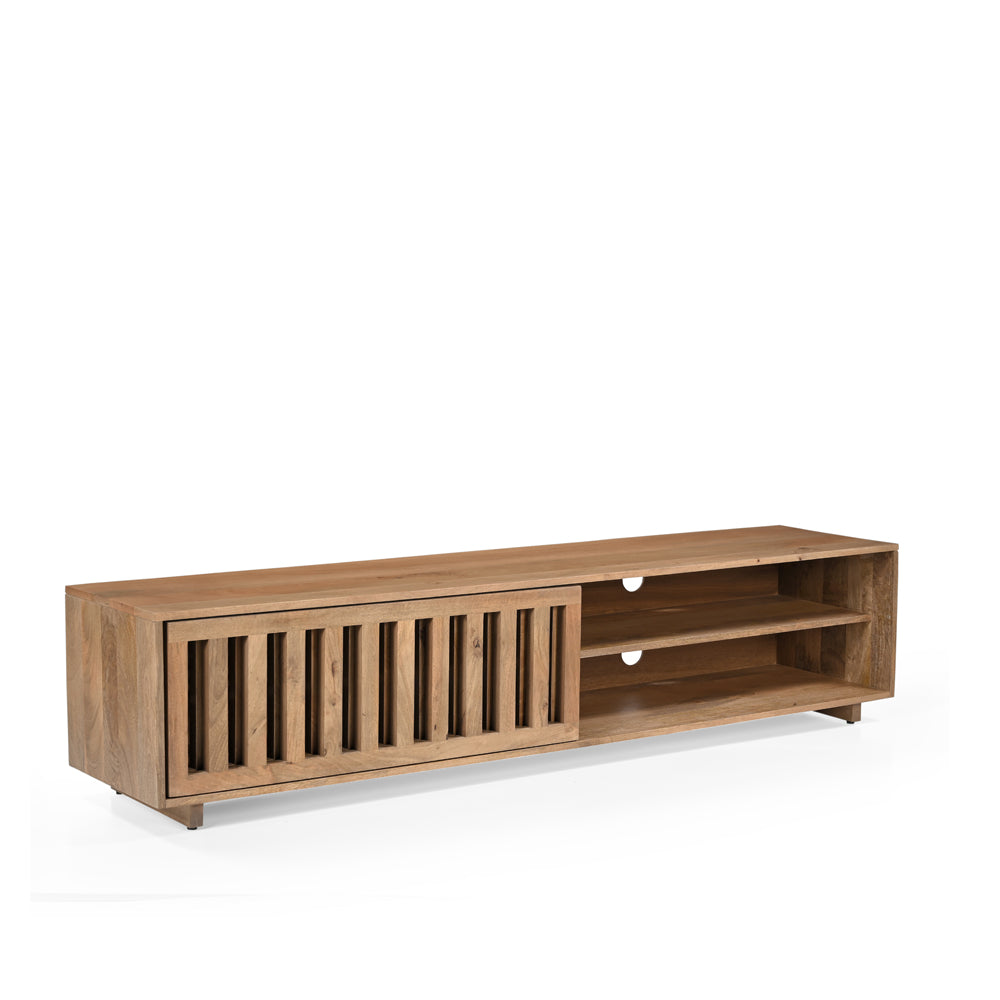 Caleb Solid Mango Wood TV Stand in Light Brown (4 Sizes)