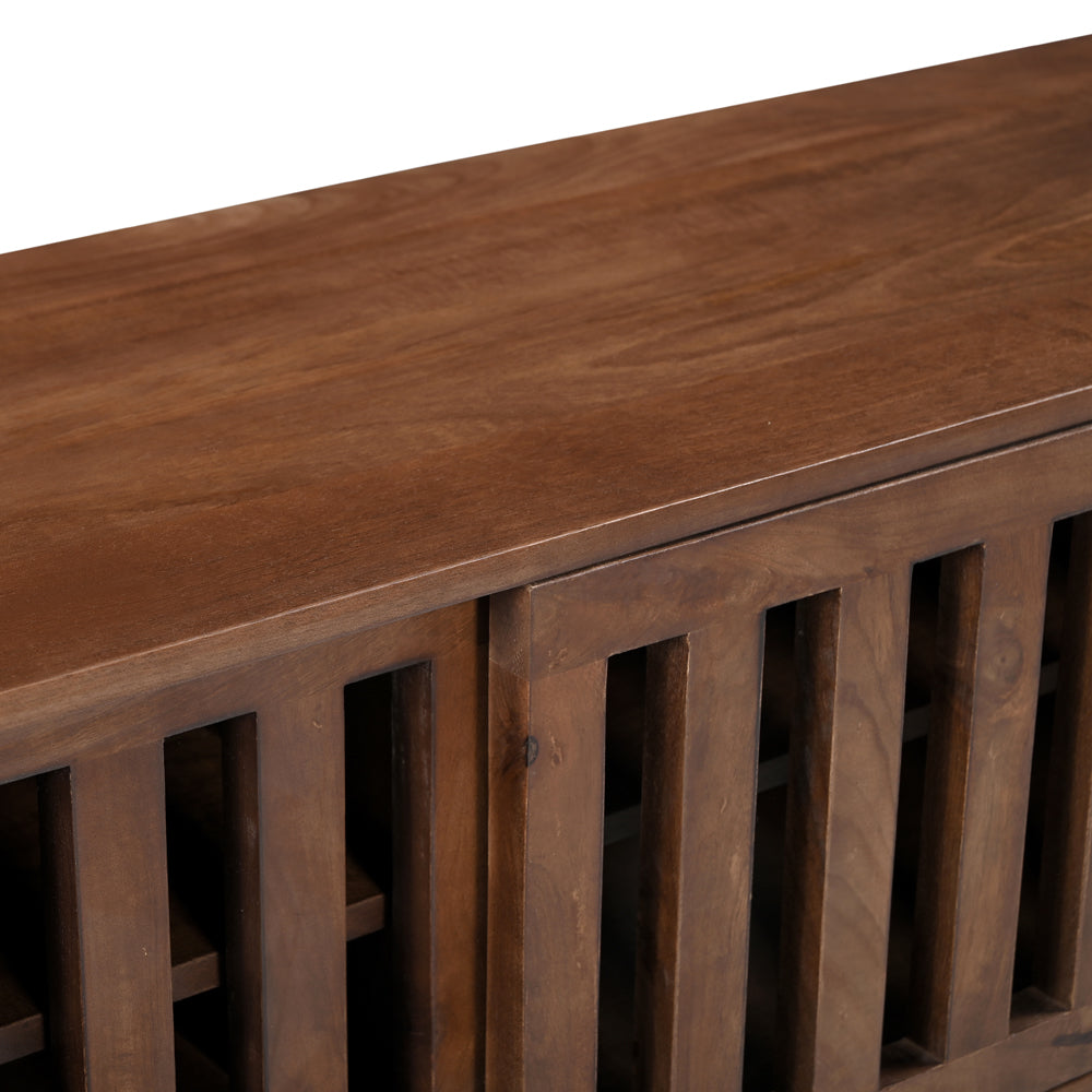 Caleb Solid Mango Wood TV Stand in Dark Brown (4 Sizes)