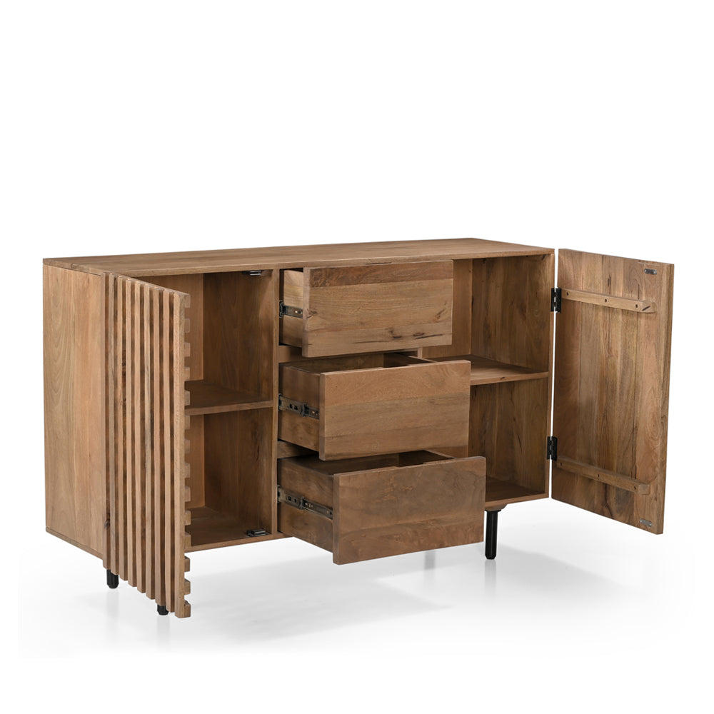 Nova Solid Mango Wood 2 Door 3 Drawer Sideboard