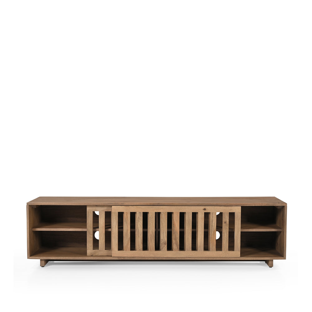 Caleb Solid Mango Wood TV Stand in Light Brown (4 Sizes)