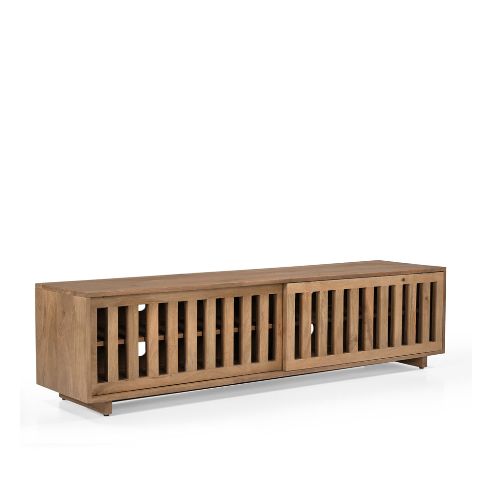 Caleb Solid Mango Wood TV Stand in Light Brown (4 Sizes)