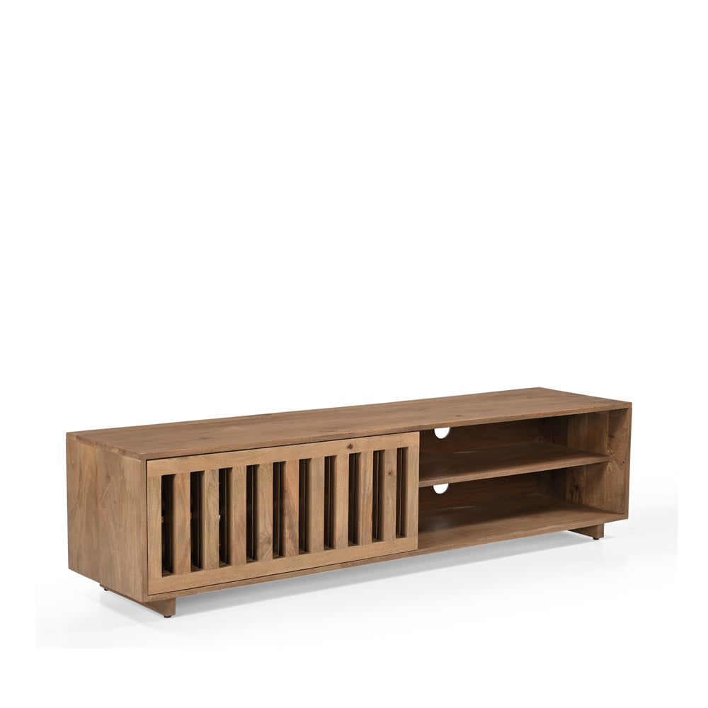 Caleb Solid Mango Wood TV Stand in Light Brown (4 Sizes)