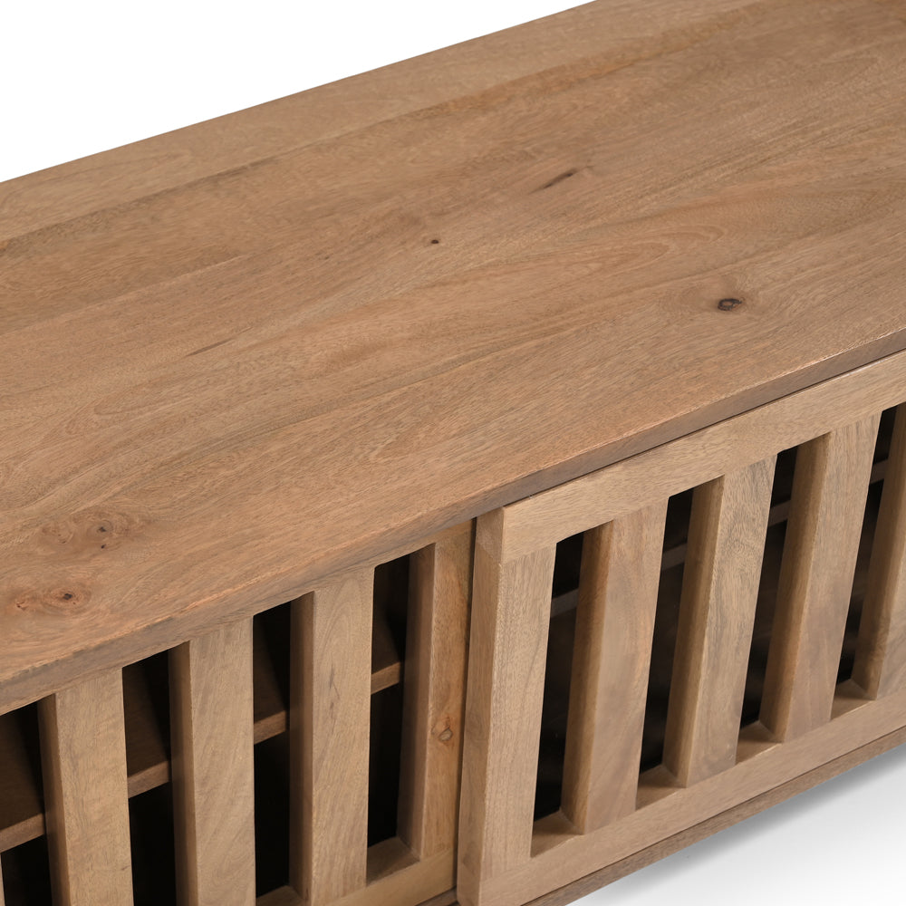 Caleb Solid Mango Wood TV Stand in Light Brown (4 Sizes)