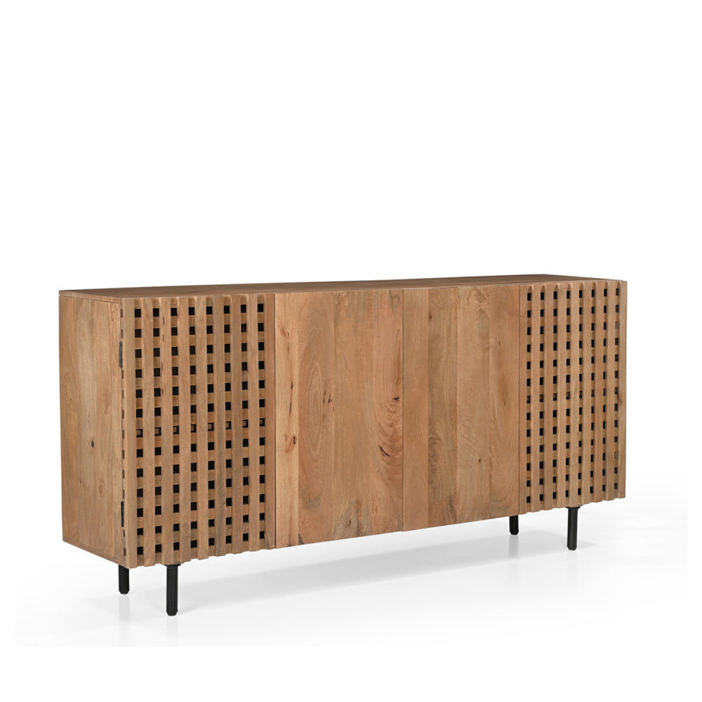 Nova Solid Mango Wood 4 Door Sideboard