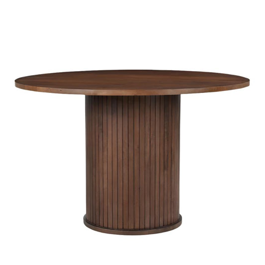 Oxley Solid Mango Wood Dining Table Walnut