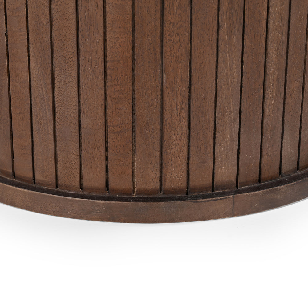 Oxley Solid Mango Wood Dining Table Walnut