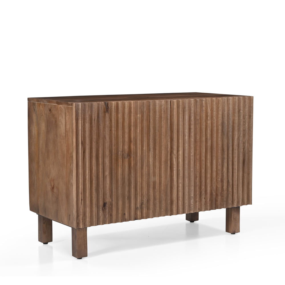 Arlo Solid Mango Wood 2 Door Sideboard in Walnut