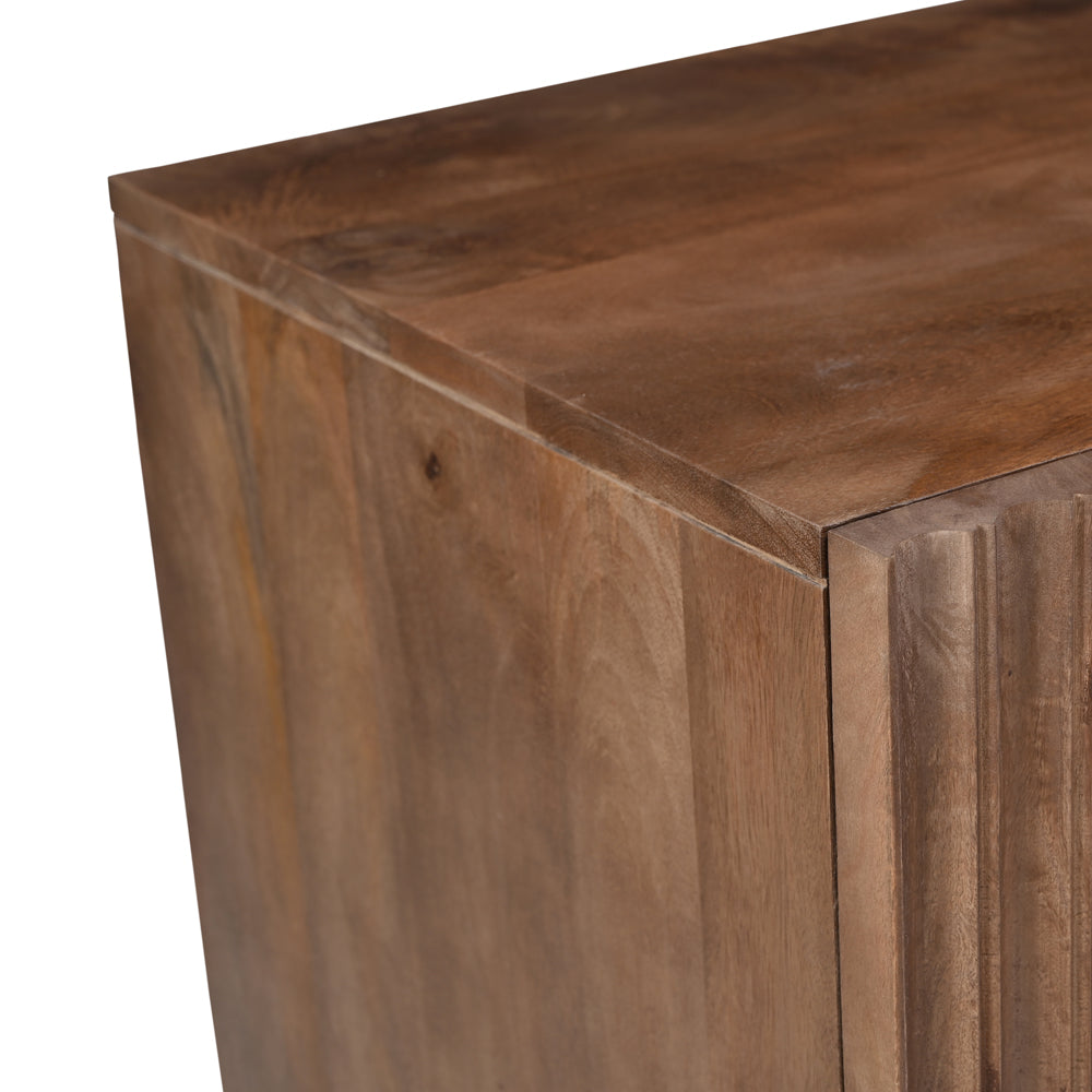 Arlo Solid Mango Wood 2 Door Sideboard in Walnut