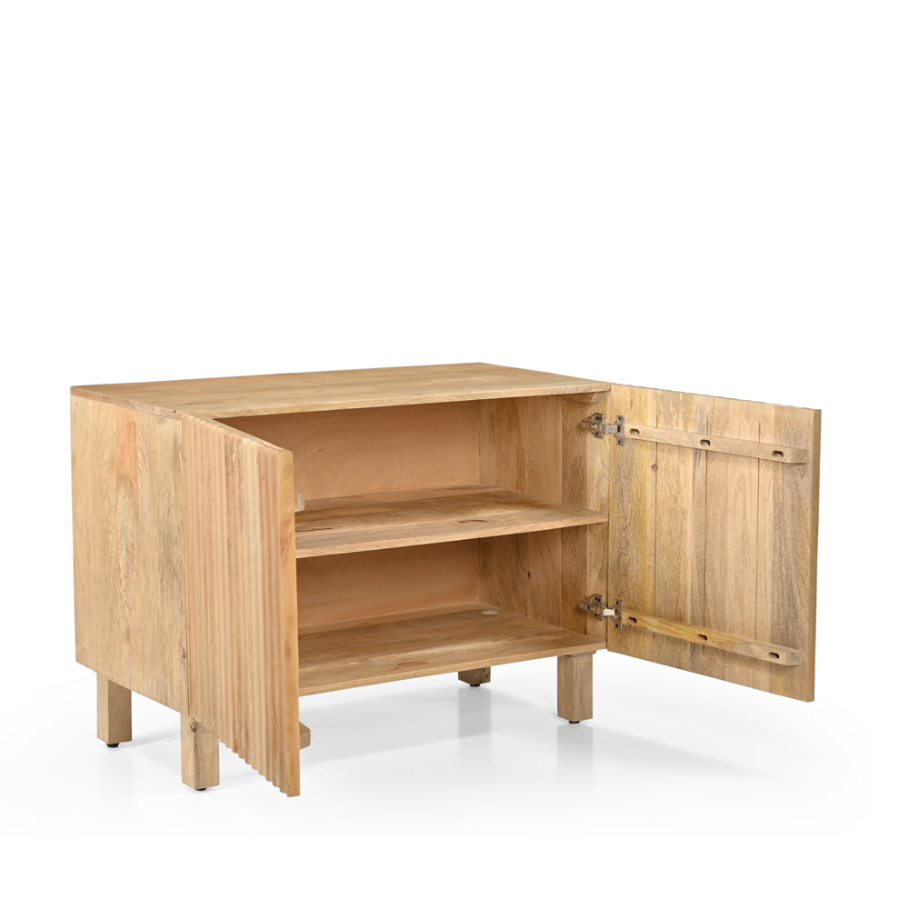 Arlo Solid Mango Wood 2 Door Sideboard Natural