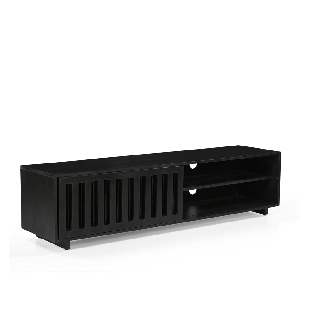 Caleb Solid Mango Wood TV Stand in Black (4 Sizes)
