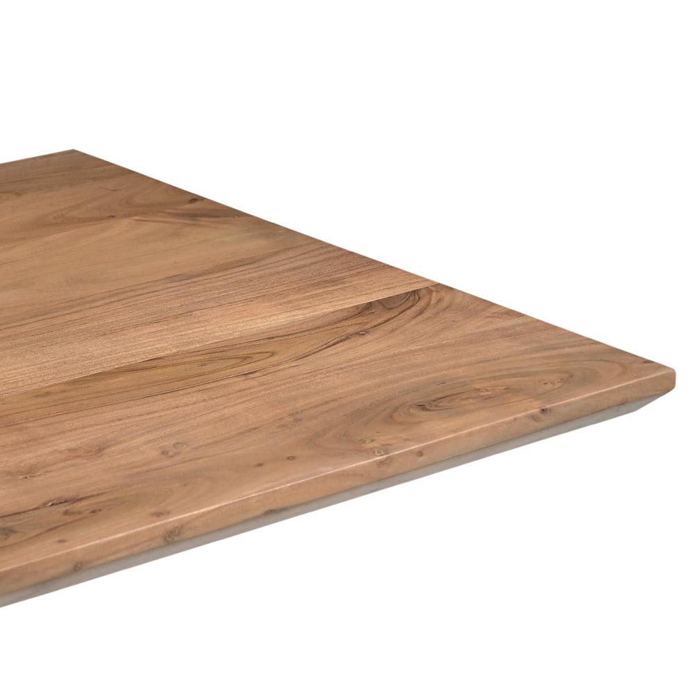Remi Rectangular Solid Acacia Wood Dining Table Natural (2 Sizes)