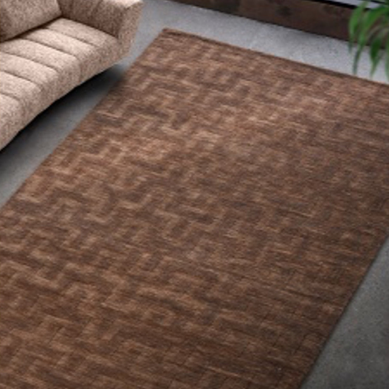 Westbrook Handwoven Wool Rug in Dark Brown (2 Sizes)