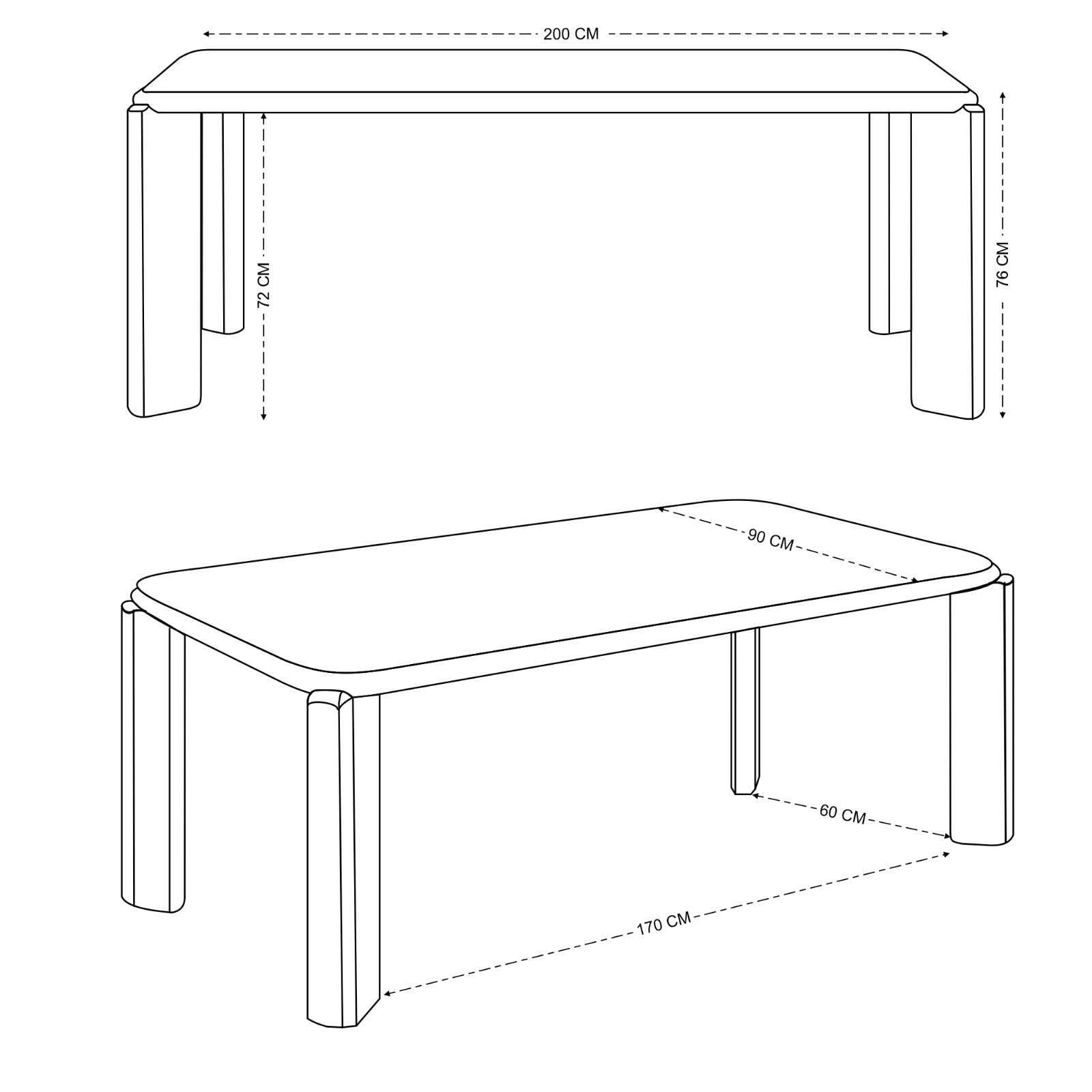 Cavo Solid Mango Wood Dining Table Brown (2 Sizes)