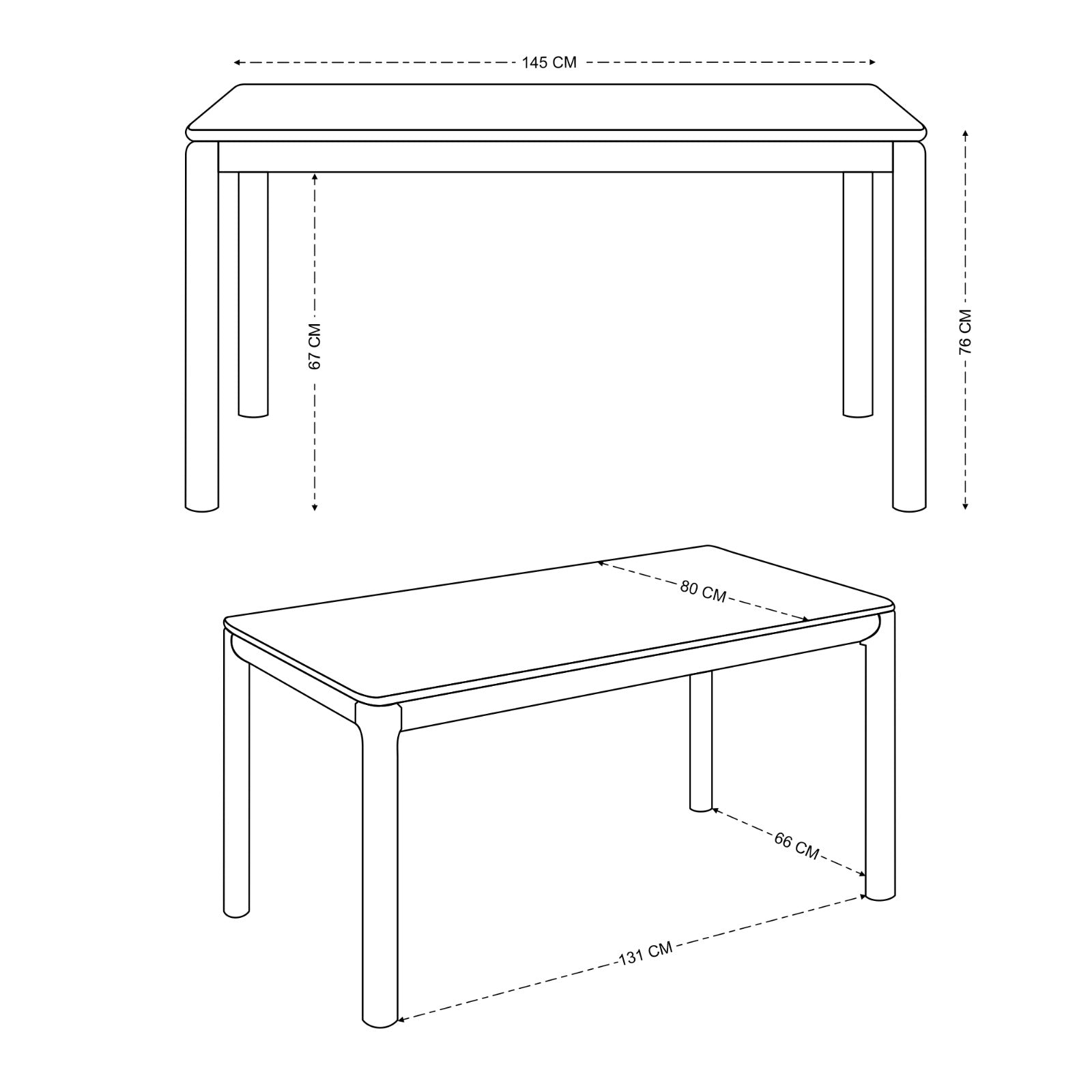 Miro Solid Mango Wood Dining Table Brown (2 Sizes)