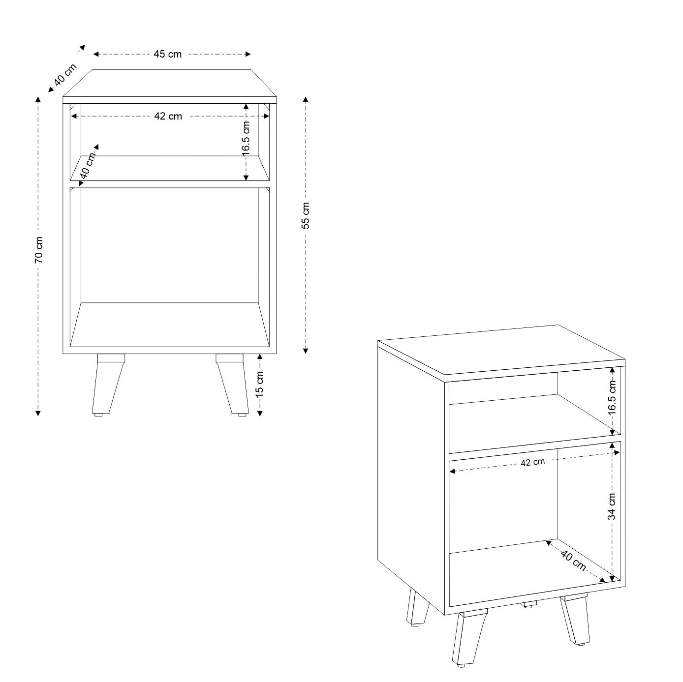 Wax Solid Mango Wood Vinyl Storage Side Table