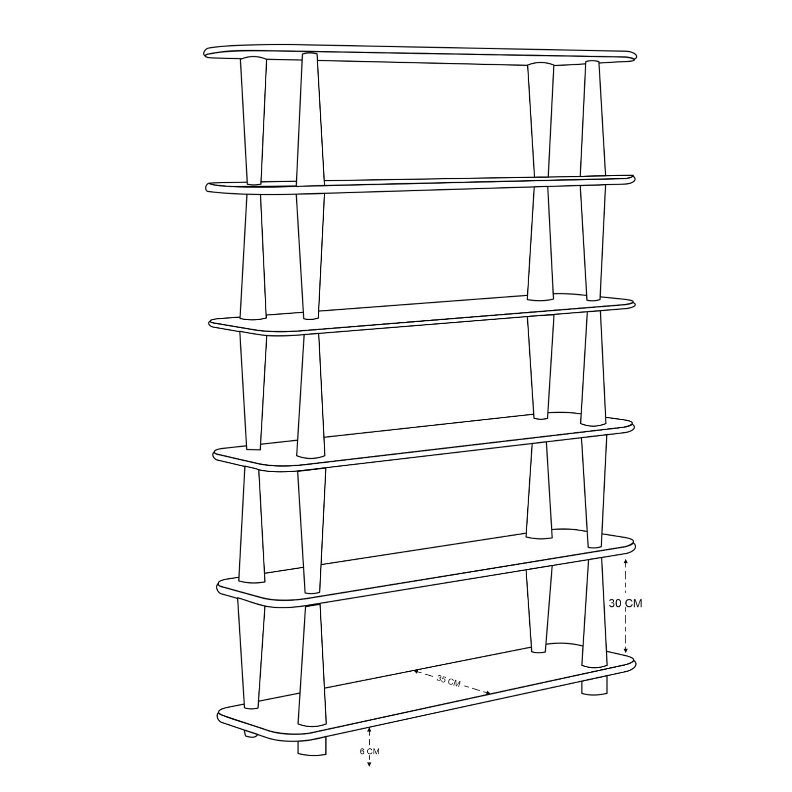 Lyon Solid Mango Wood Shelving Unit Brown
